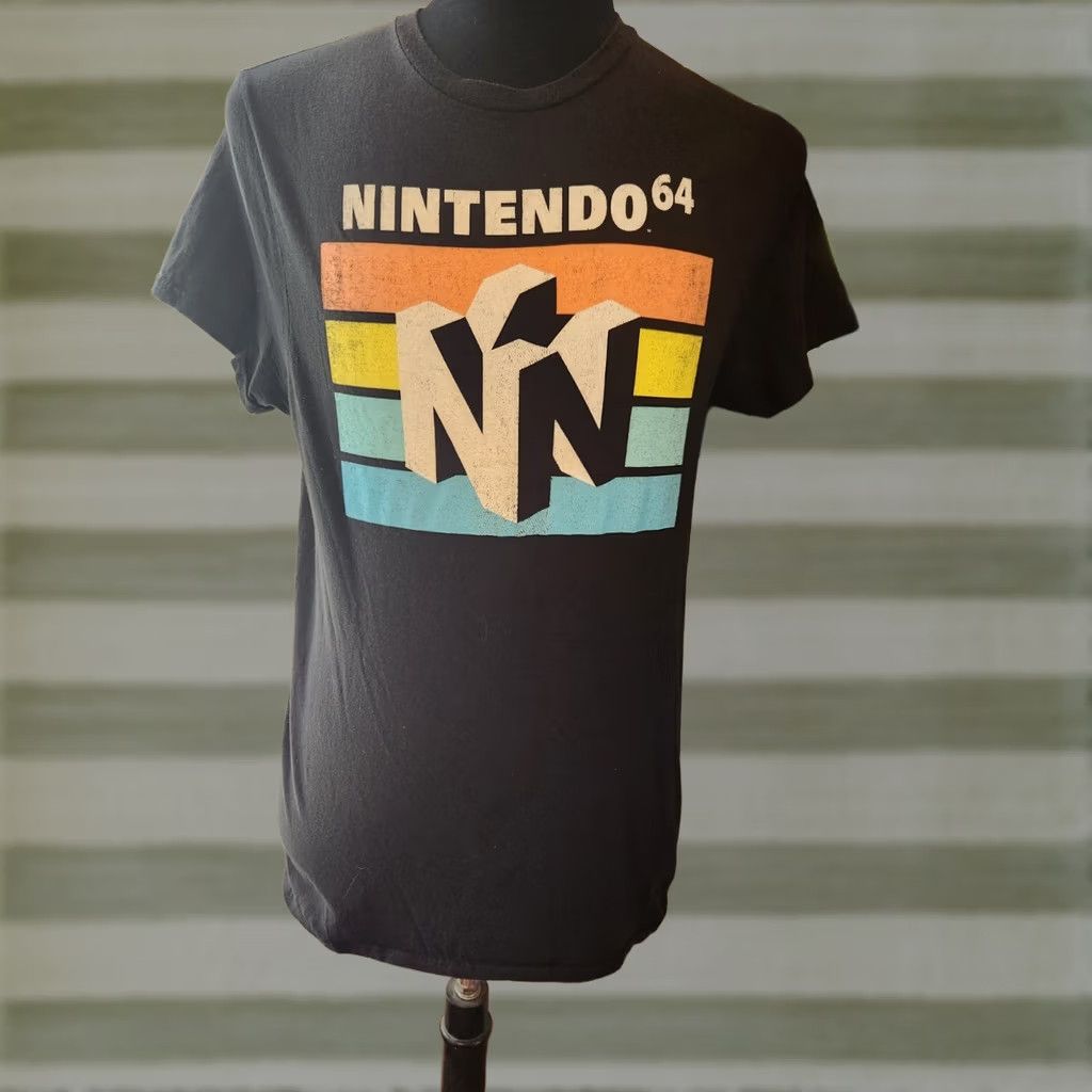 Nintendo Nintendo T-shirt Adult Small Black Men’s 64 Graphic Short Sleeve Size US S / EU 44-46 / 1 - 1 Thumbnail