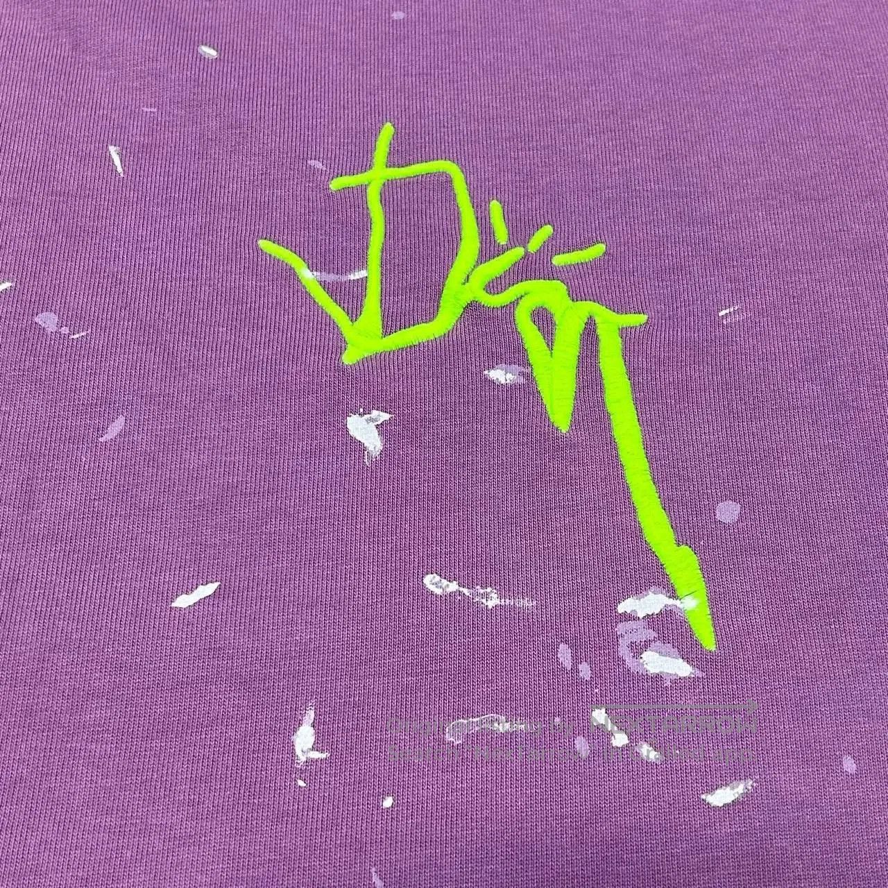 Dior dior purple embroidered short sleeve t. Size US S / EU 44-46 / 1 - 3 Thumbnail