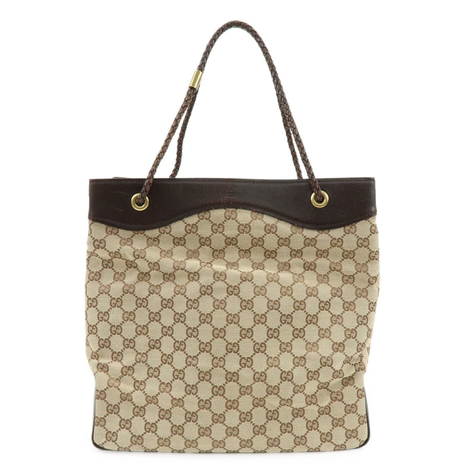 Gucci Gucci GG Canvas & Leather Shoulder Bag Brown Size ONE SIZE - 1 Thumbnail