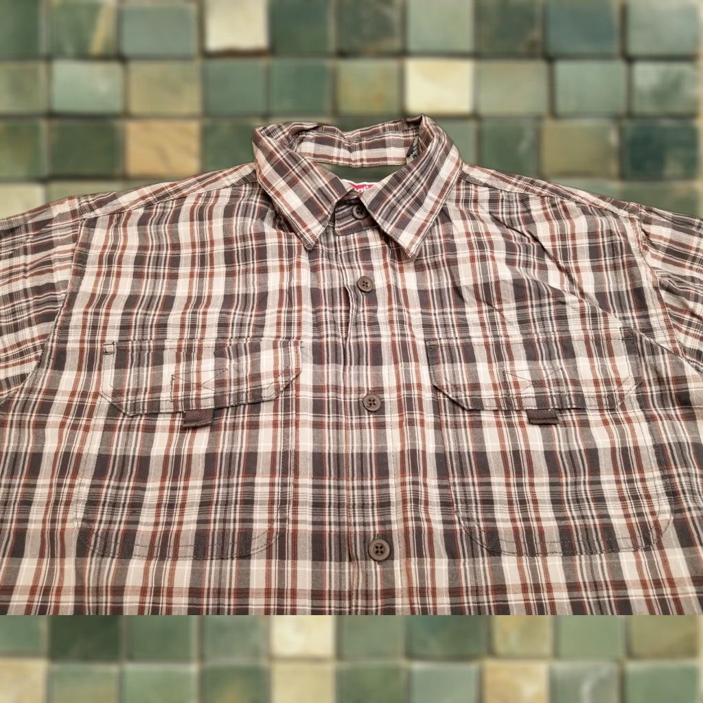Wrangler Wrangler Shirt Mens M Purple Plaid Long Sleeve Button-Down Utility Casual Size US M / EU 48-50 / 2 - 1 Thumbnail