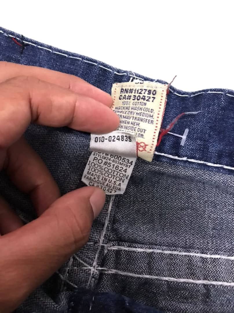 True Religion Vtg True Religion Joey Super T Distressed Short Baggy Jeans Size US 38 / EU 54 - 6 Thumbnail