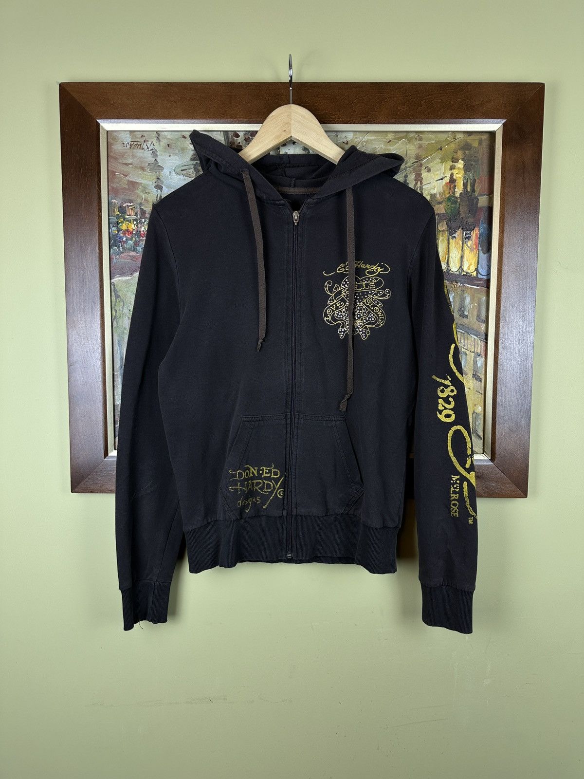 Ed Hardy × Vintage Vintage 2000s Ed Hardy zip hoodie Size L / US 10 / IT 46 - 2 Thumbnail