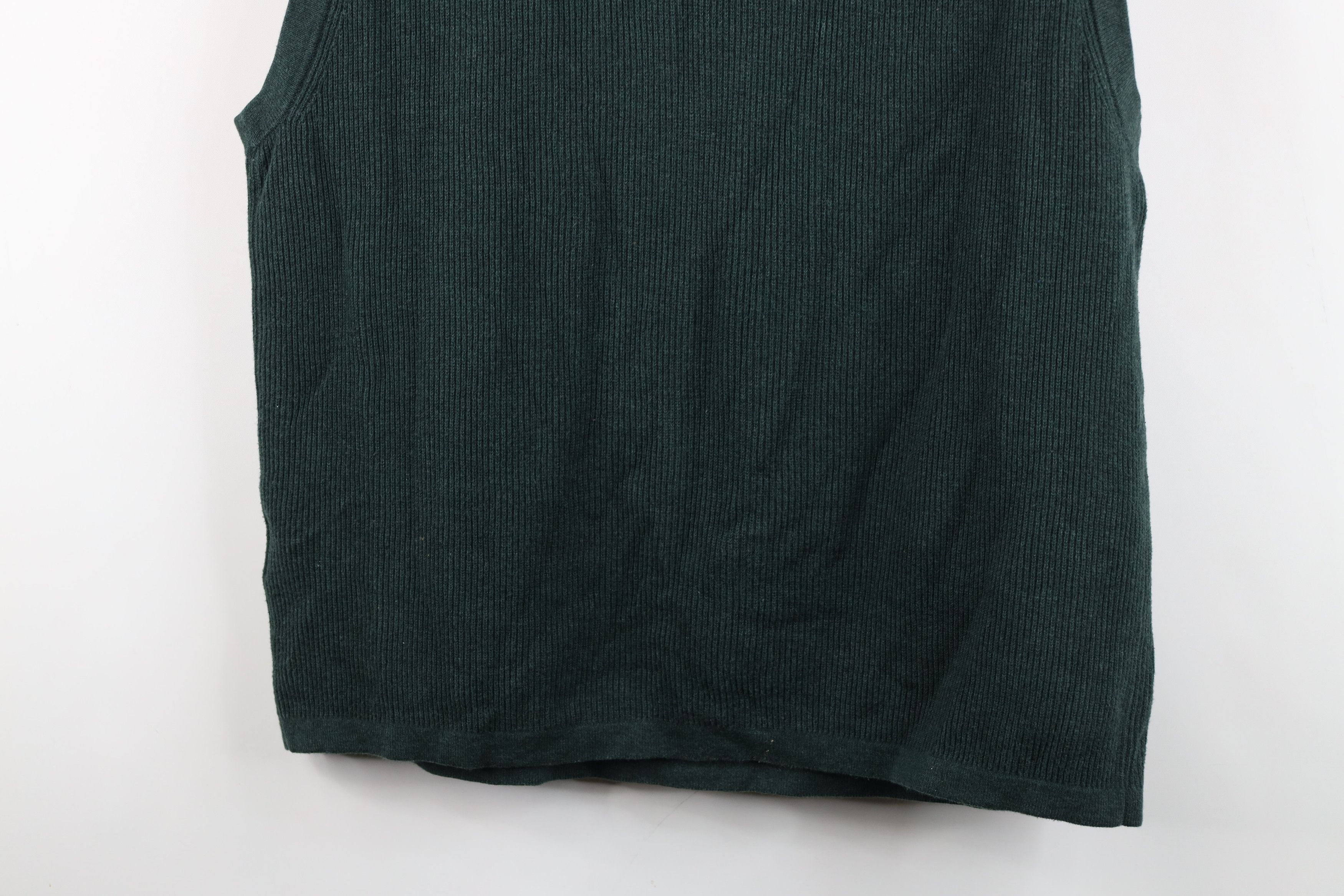 Eddie Bauer Vintage 90s Y2K Eddie Bauer Ribbed Knit Sweater Vest Green Size US M / EU 48-50 / 2 - 10 Thumbnail