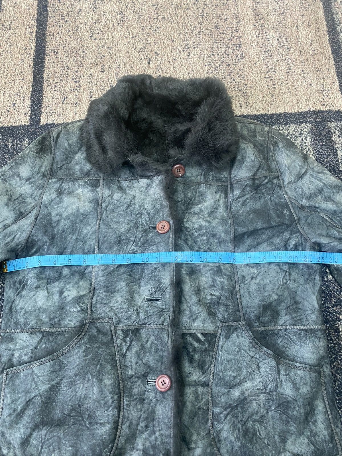 If Six Was Nine × Japanese Brand × Le Grande Bleu (L.G.B.) Japan Oricraf Rabbit Fur leather jacket Size US L / EU 52-54 / 3 - 12 Thumbnail