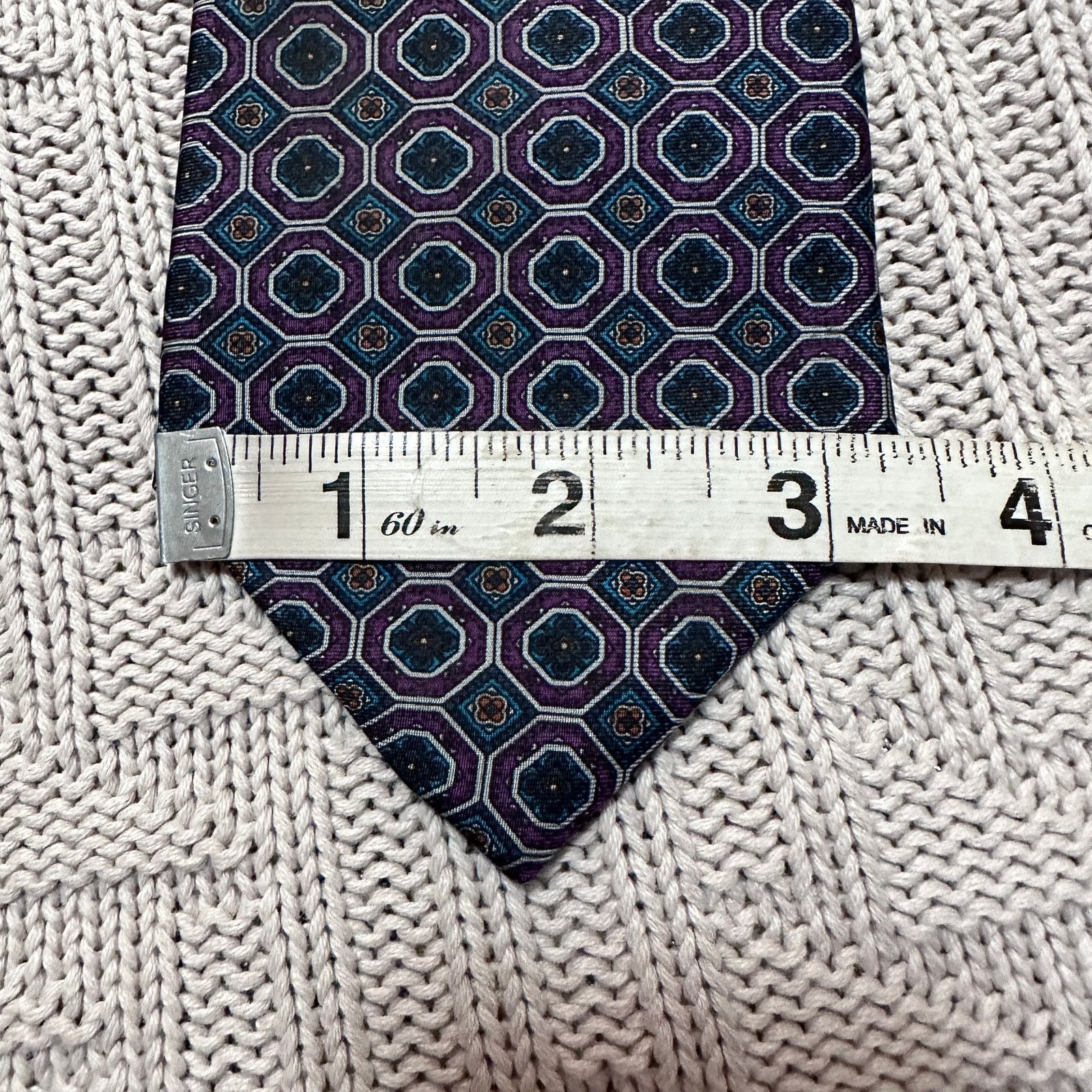 Mario Valentino Vintage Mario Valentino purple Italian silk tie Size ONE SIZE - 5 Thumbnail