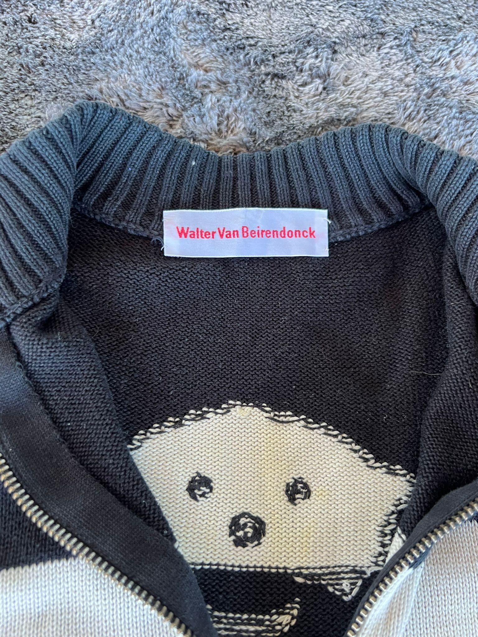 Walter Van Beirendonck FW08 Sex Clown B/W Sweater Size US M / EU 48-50 / 2 - 6 Thumbnail