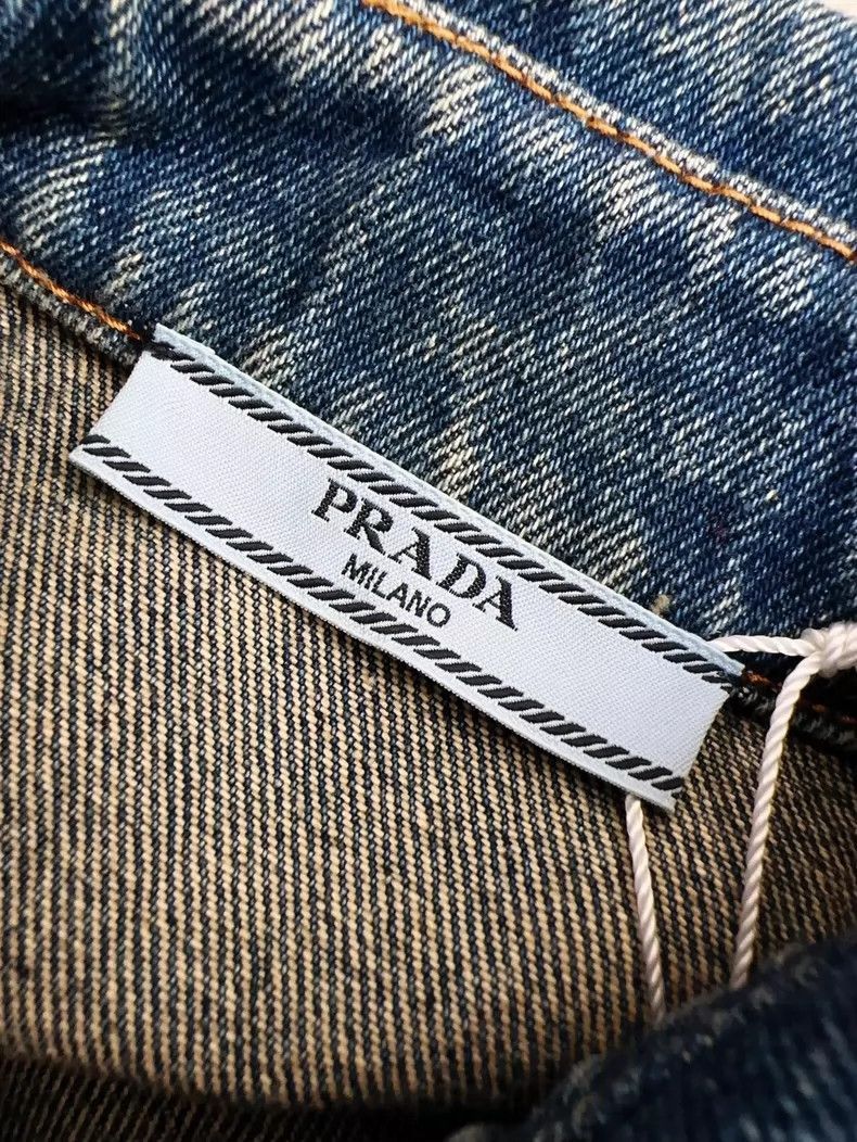 Prada Prada Denim Sleeveless Long Vest Jacket-2506 Size S / US 4 / IT 40 - 6 Thumbnail