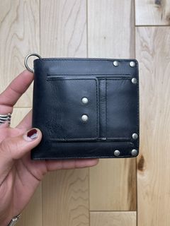 JEAN PAUL GAULTIER Vintage Black Leather Trifold Wallet 