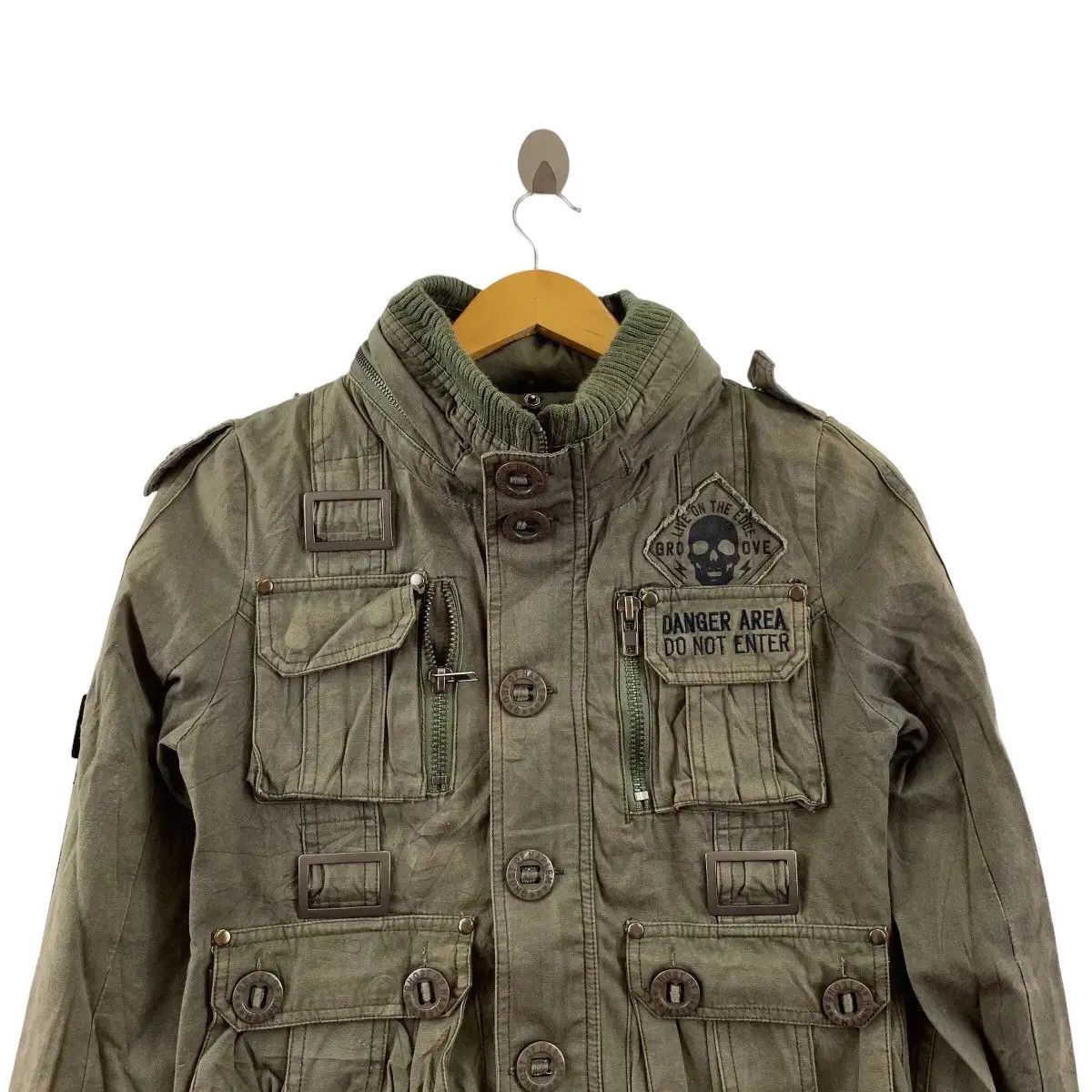 Vintage Vintage GHOST OF HARLEM Deadly Force Skull Bones Jacket Size S / US 4 / IT 40 - 4 Thumbnail