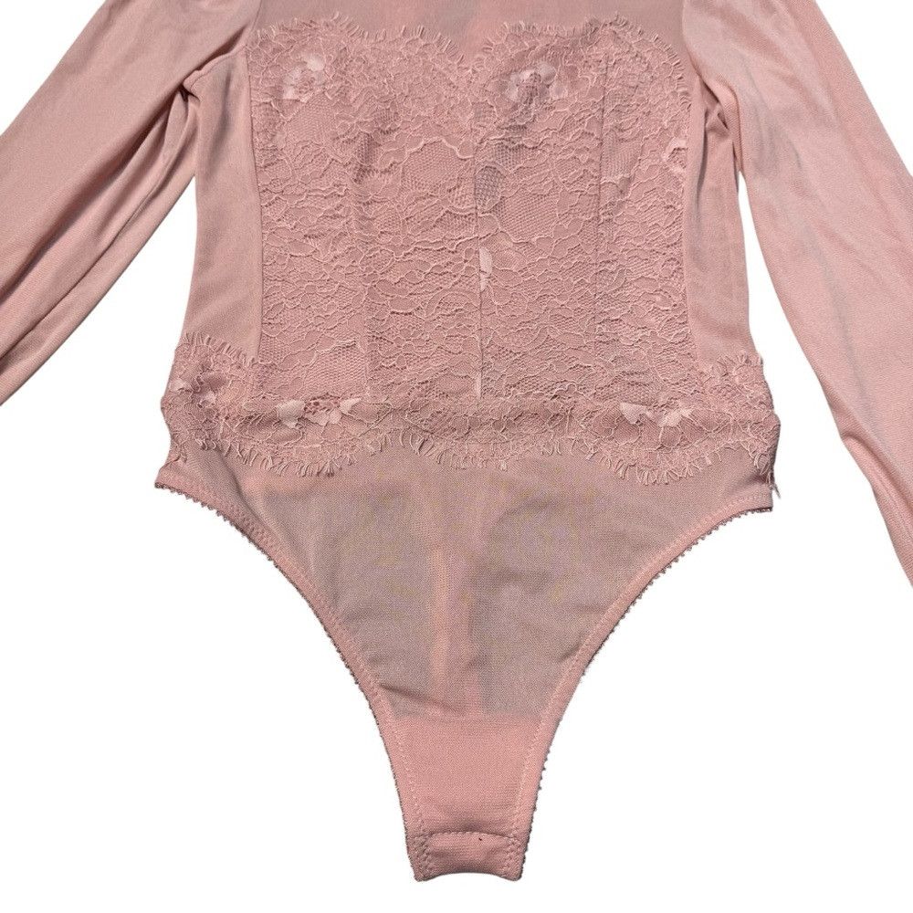 Free People New Free People Sweet Nothings Long Sleeve Peachskin Bodysu Size XS / US 0-2 / IT 36-38 - 5 Thumbnail