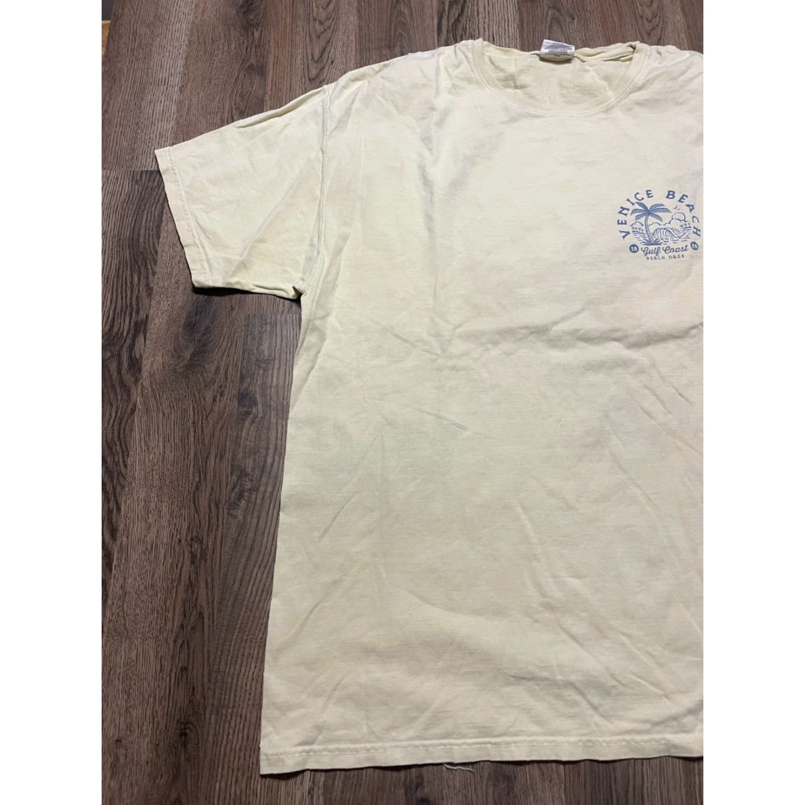 Vince Comfort Wear Shirt Women XL Yellow Vince Beach T-Shirt Casual Short Sleeve Round Neck Basic Modern All Seasons Size XL / US 12-14 / IT 48-50 - 3 Thumbnail