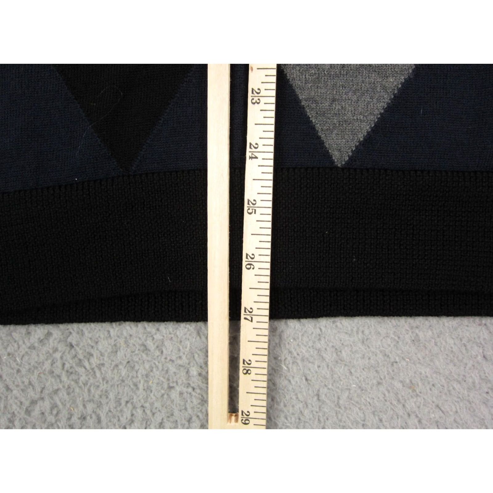 Gap VINTAGE GAP Sweater Mens L Black Argyle Merino Wool V-Neck Knit Pullover 90s 80s"} Size US L / EU 52-54 / 3 - 6 Thumbnail