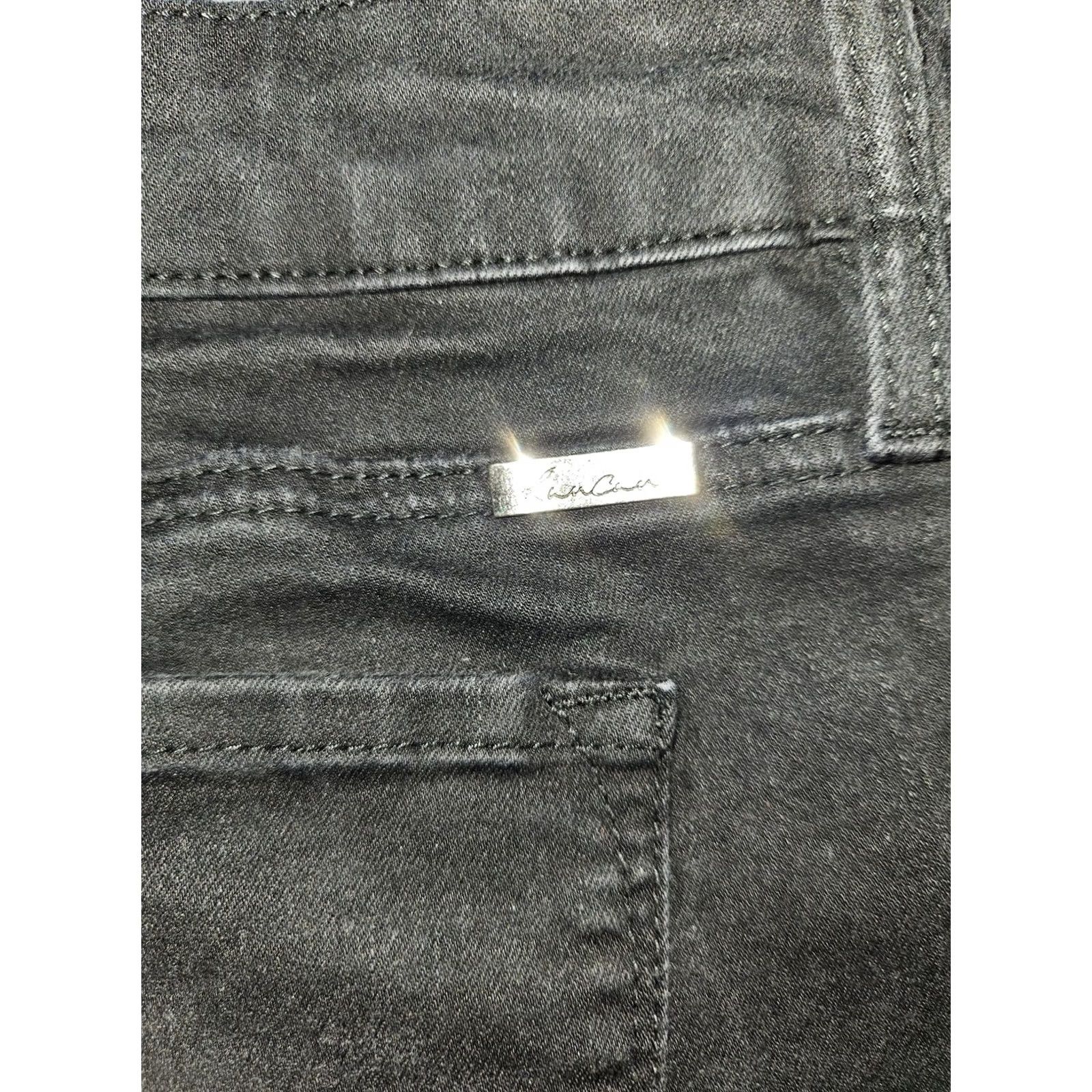 Vintage VINTAGE KanCan Jeans Juniors 15/31 Black Dark Wash Mid Rise Skinny Stretch Denim Pants Size 36" / US 14 / IT 50 - 8 Thumbnail