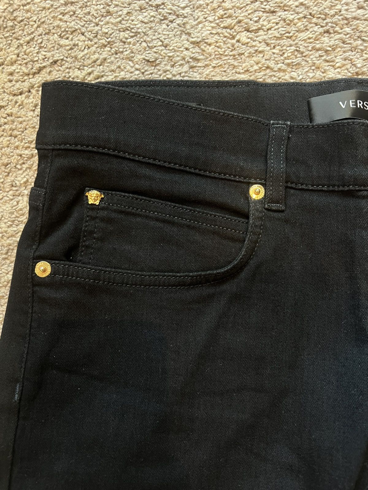 Versace Versace Mens Jeans Black Wash Taylor Fit Size US 31 - 2 Thumbnail