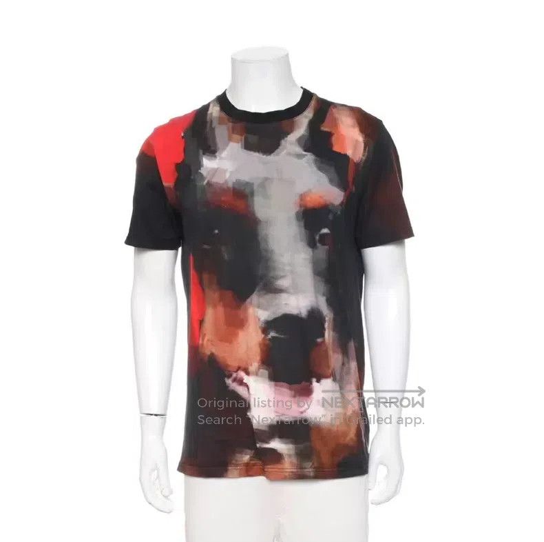 Givenchy Givenchy Oil Painting Dog Head Printed Men's T-Shirt Size US M / EU 48-50 / 2 - 1 Thumbnail
