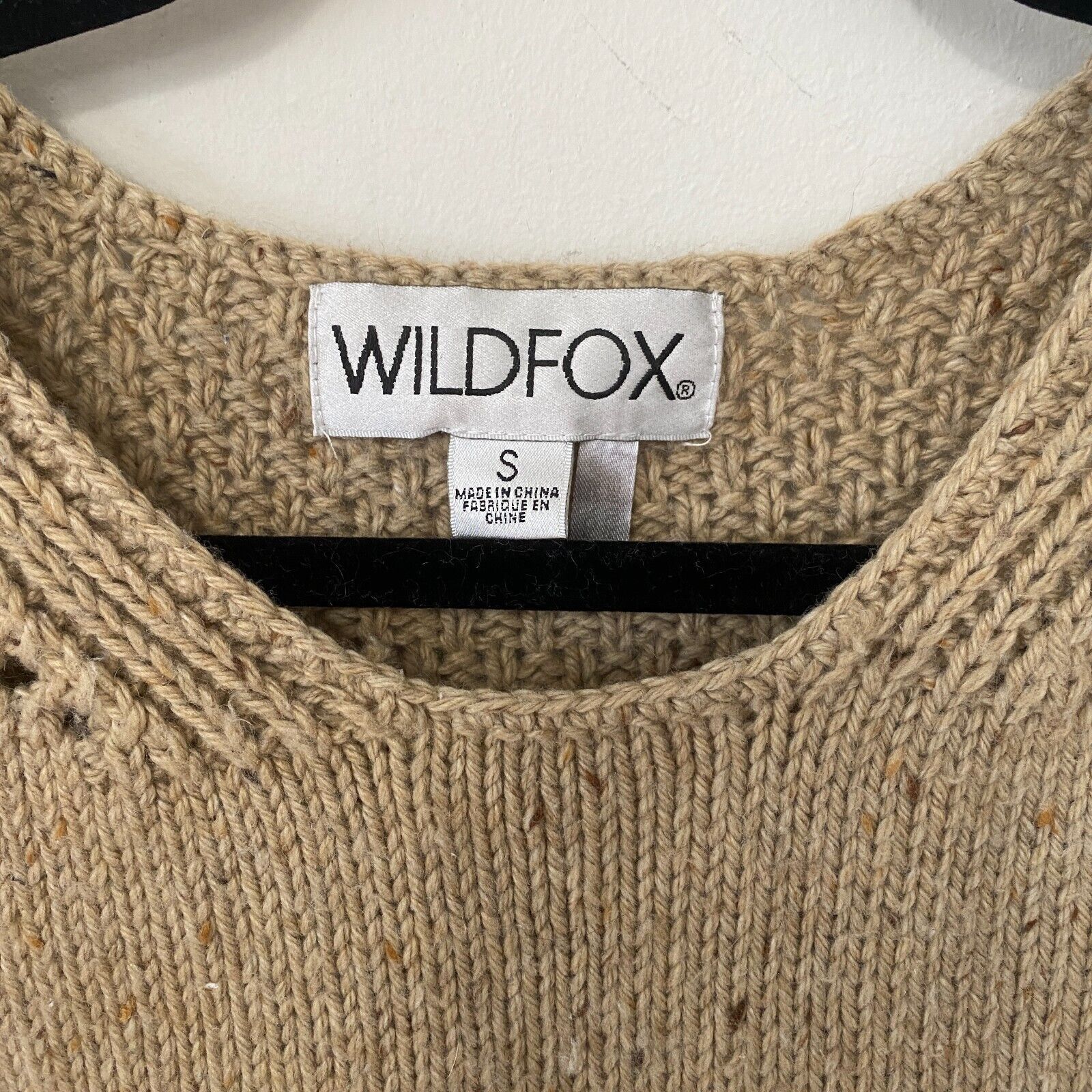 Wildfox Wildfox Weekday Chunky Knit Oatmeal Tan Boxy Sweater Jumper Size S / US 4 / IT 40 - 4 Thumbnail