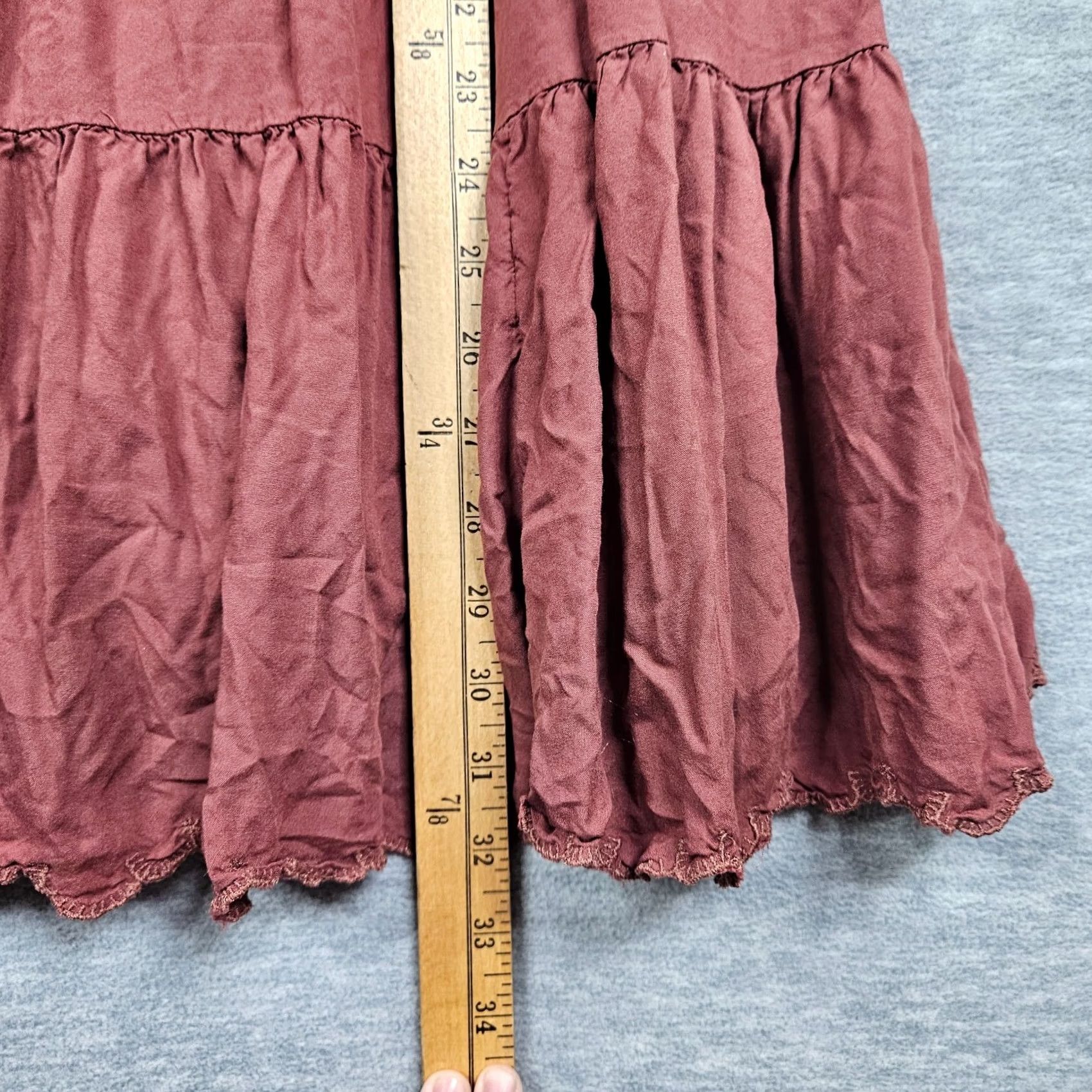 Vintage Wilfred Women's Orange Sleeveless Coral Tiered Mini Dress M V-Neck Casual Modal Size M / US 6-8 / IT 42-44 - 4 Thumbnail