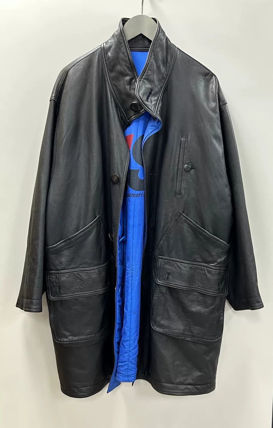 Issey Miyake Issey Miyake Vintage 80s Leather Coat Size US M / EU 48-50 / 2 - 1 Thumbnail