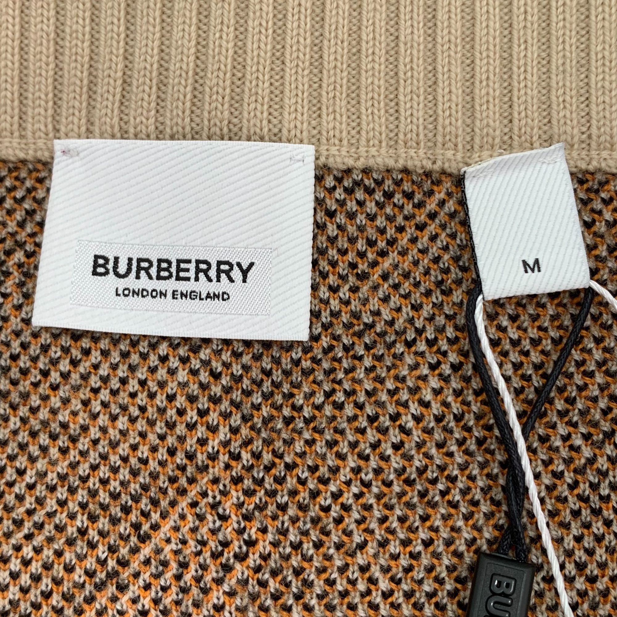 Burberry Burberry London England Wool Logo Knit Skirt M Beige & Orang Size 28" / US 6 / IT 42 - 5 Thumbnail