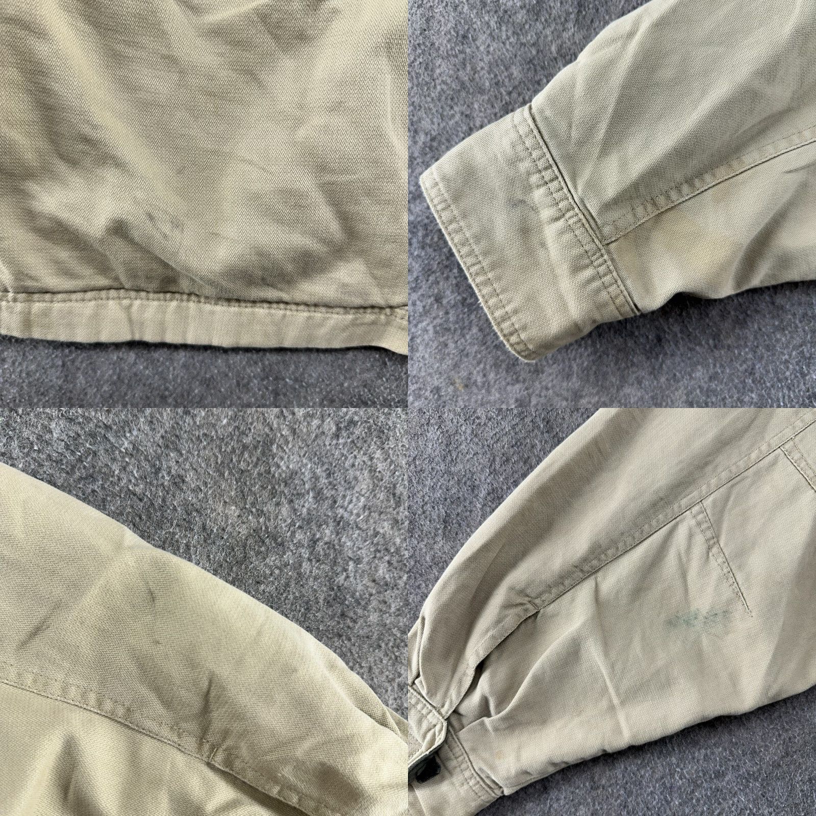 Gap VINTAGE Gap Jacket Mens Large Beige Chore Barn Coat Military Army Canvas M65 90s Full Zip Hooded Regular Men Beige Army 90s Jacket Size US L / EU 52-54 / 3 - 8 Thumbnail