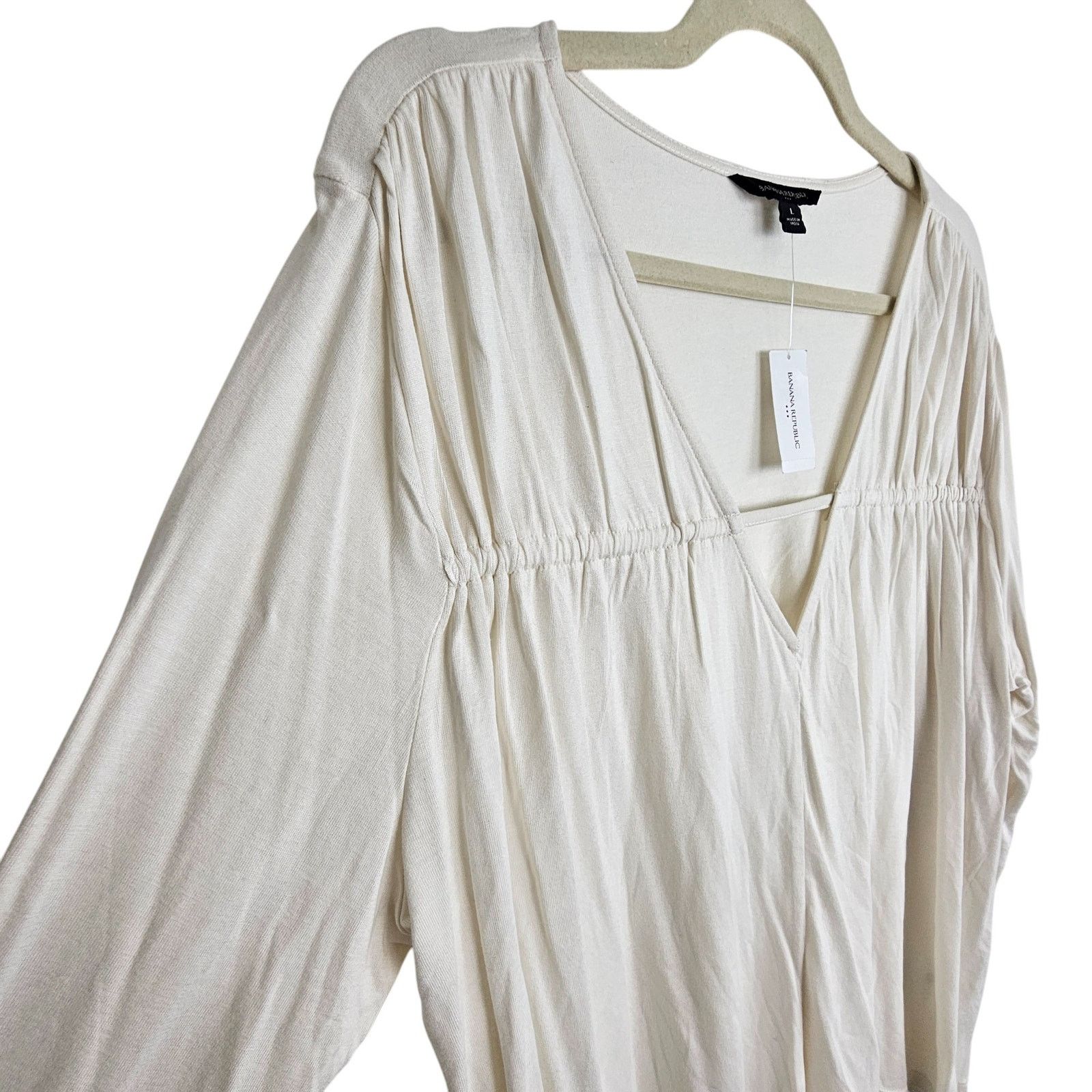 Banana Republic Banana Republic Womens Classic Tunic Size L Ivory Minimalist Size L / US 10 / IT 46 - 5 Thumbnail