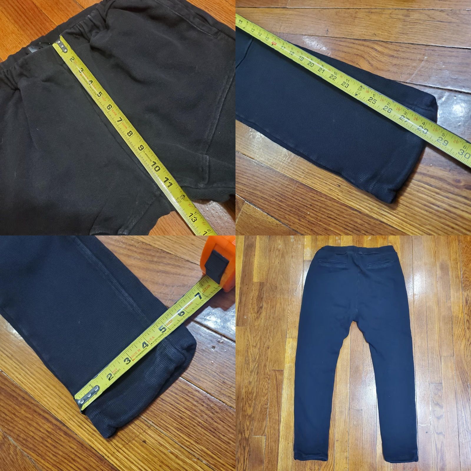 Vintage Richie Le Mens Medium Black Joggers Tapered Elastic Waist Pockets Knit Sweatpants Casual Size US 31 - 8 Thumbnail