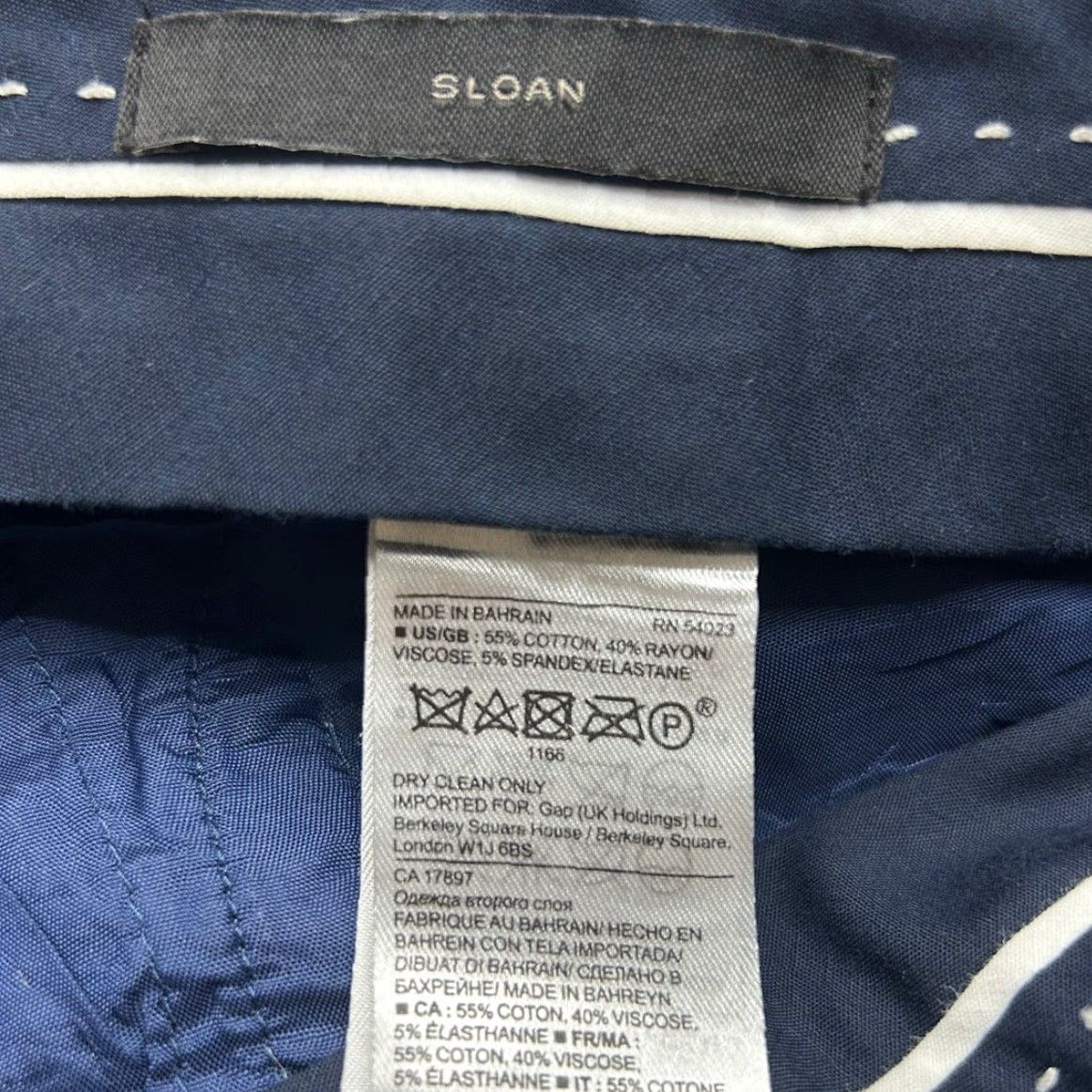 Banana Republic Banana Republic Pants Blue Mid Rise Sloan Fit Cropped Ankle Stretch 8 Womens Casual Office Workwear Womens 8 Blue Size 30" / US 8 / IT 44 - 6 Thumbnail