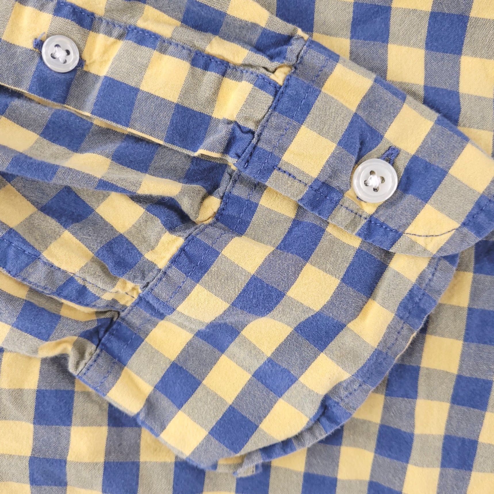 J.Crew J.CREW Shirt Mens XL Slim Fit Check Button-Up Yellow Blue Lightweight Long Sleeve Navy? Size US XL / EU 56 / 4 - 2 Thumbnail