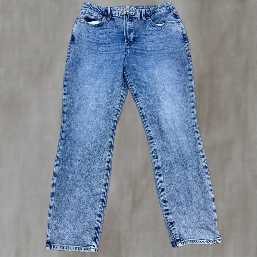 Good American Good American Jeans Women 8 Skinny Fit 29x26 Denim Blue Medium Wash Distressed Pockets Stretch Regular Classic Modern Pants Size 30" / US 8 / IT 44 - 1 Thumbnail