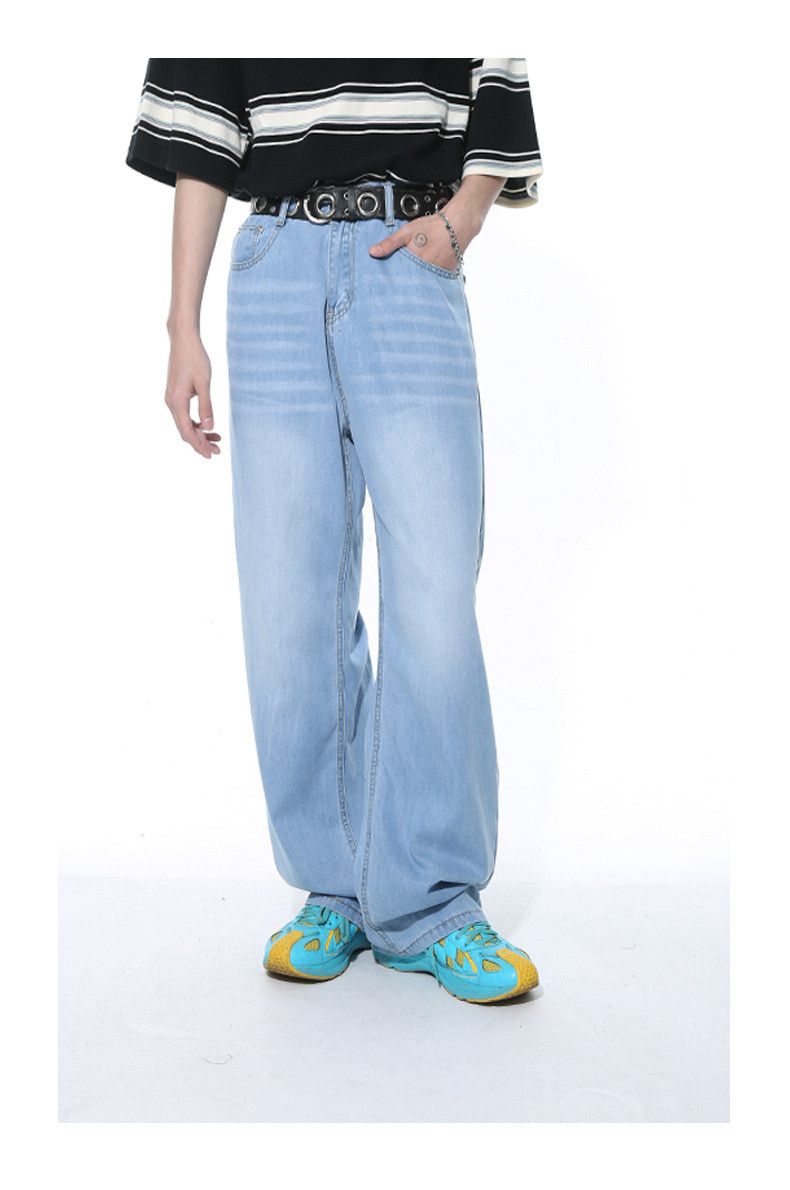 Japanese Brand American clean fit washed straight leg loose jeans Size US 32 / EU 48 - 2 Thumbnail