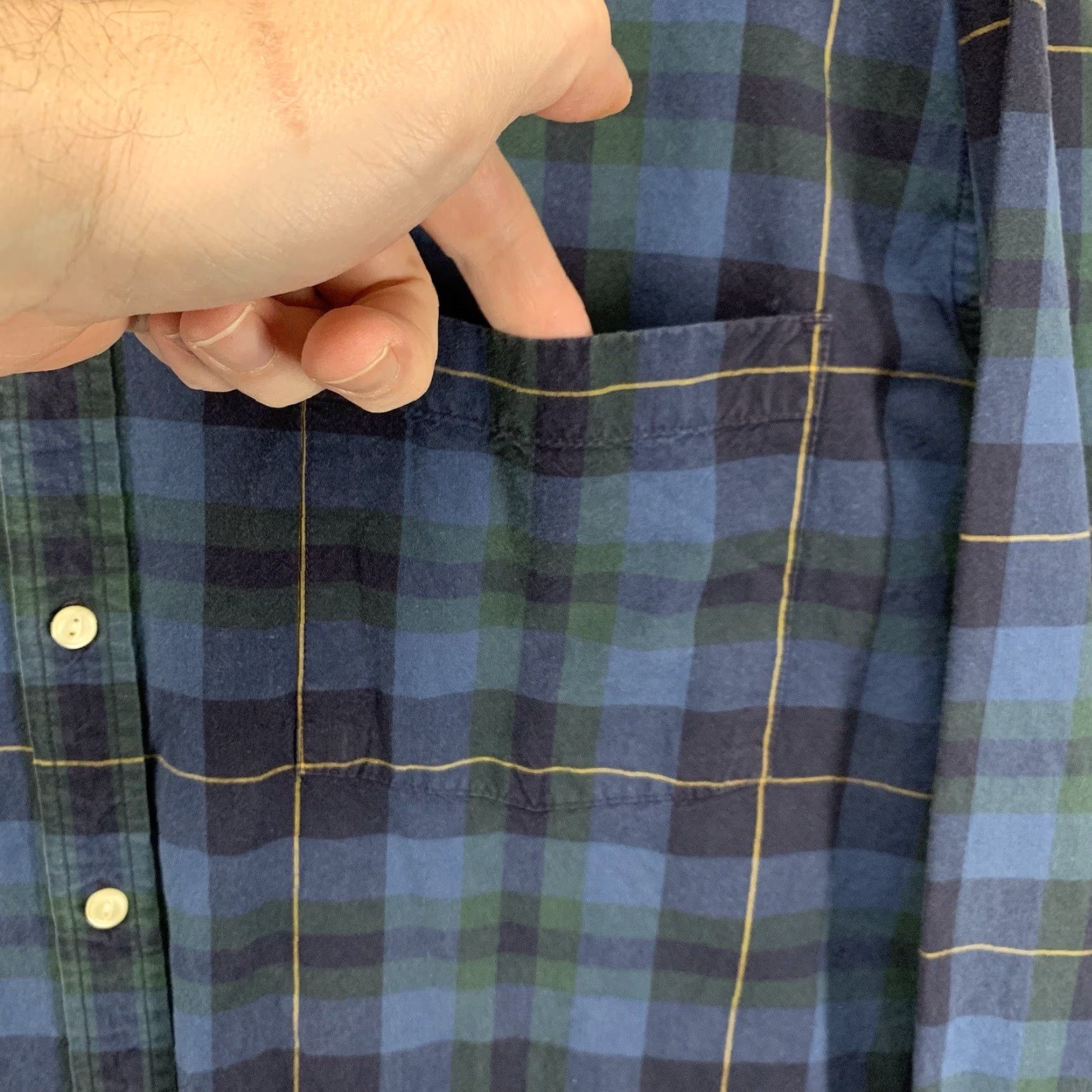 Vintage Foundry Supply Co Button-Up Shirt Men XLT Blue Plaid Long Sleeve Big & Tall Outdoor Size US XL / EU 56 / 4 - 6 Thumbnail
