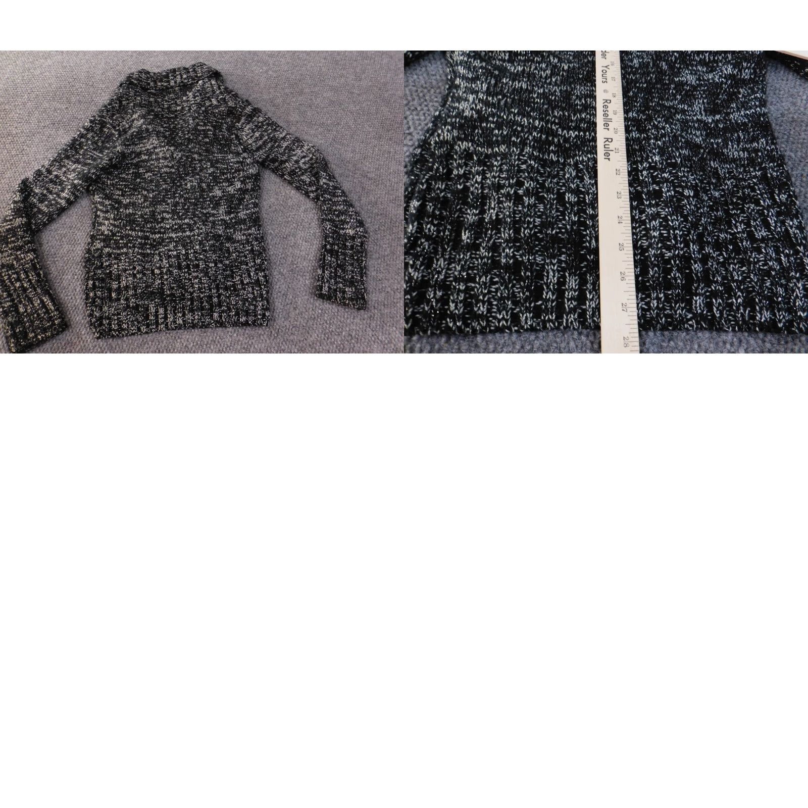 White House Black Market White House Black Market Sweater M Womens Pullover Knit Cowl Neck Black Acrylic Rib Knit Casual Size M / US 6-8 / IT 42-44 - 8 Thumbnail