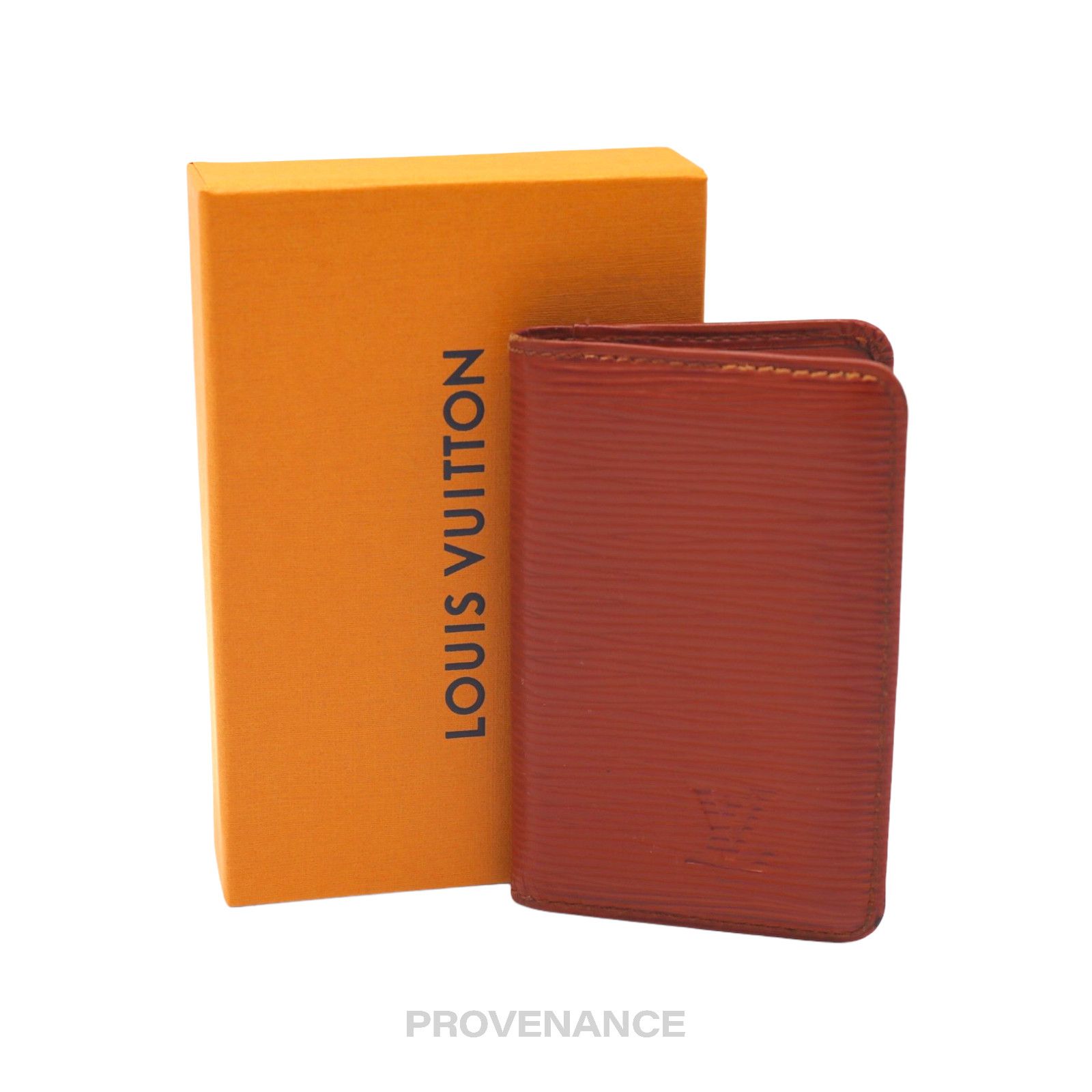Louis Vuitton Pocket Organizer Orange Epi Leather