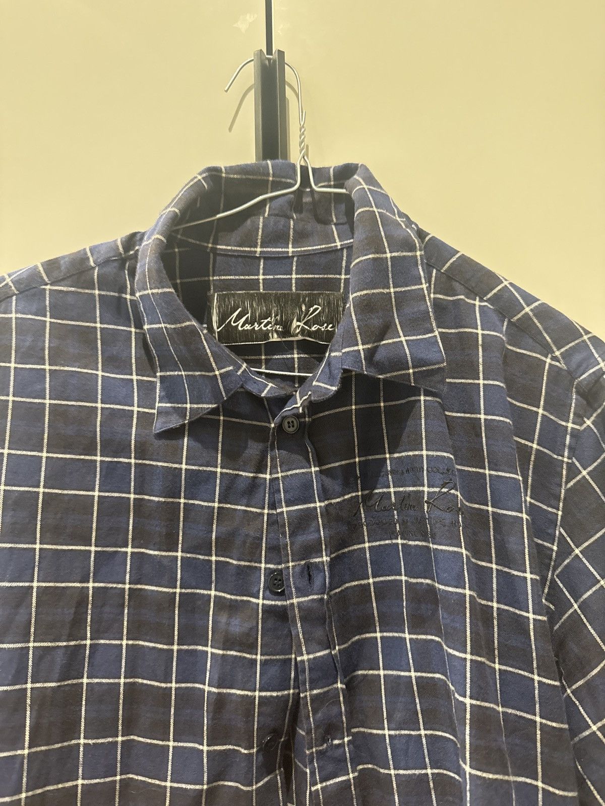 Martine Rose Martine Rose flannel shirt blue Size US S / EU 44-46 / 1 - 5 Thumbnail