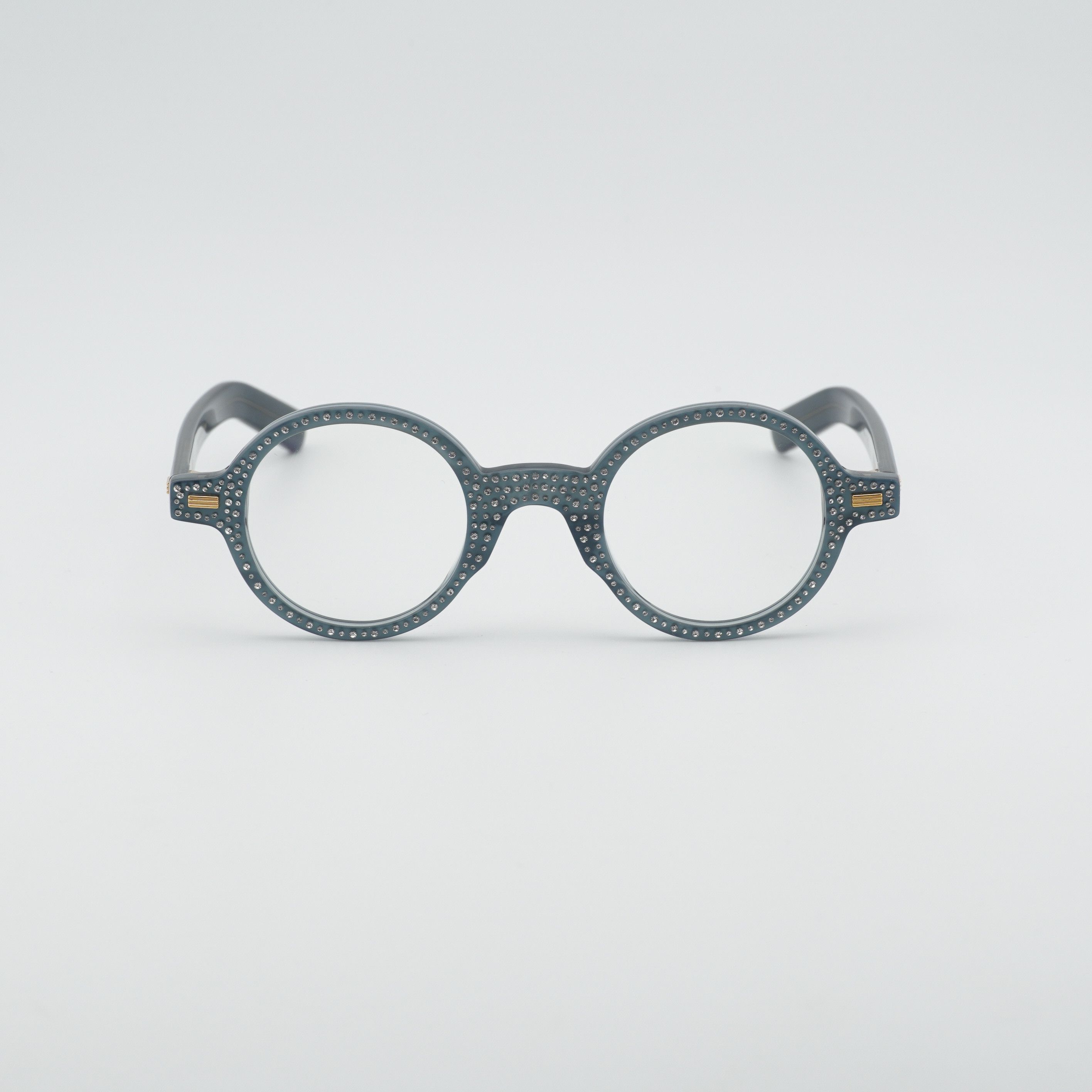Valentino Valentino VLX-185C Eyeglasses Blue Pearl Crystal 43mm Round Size ONE SIZE - 2 Thumbnail