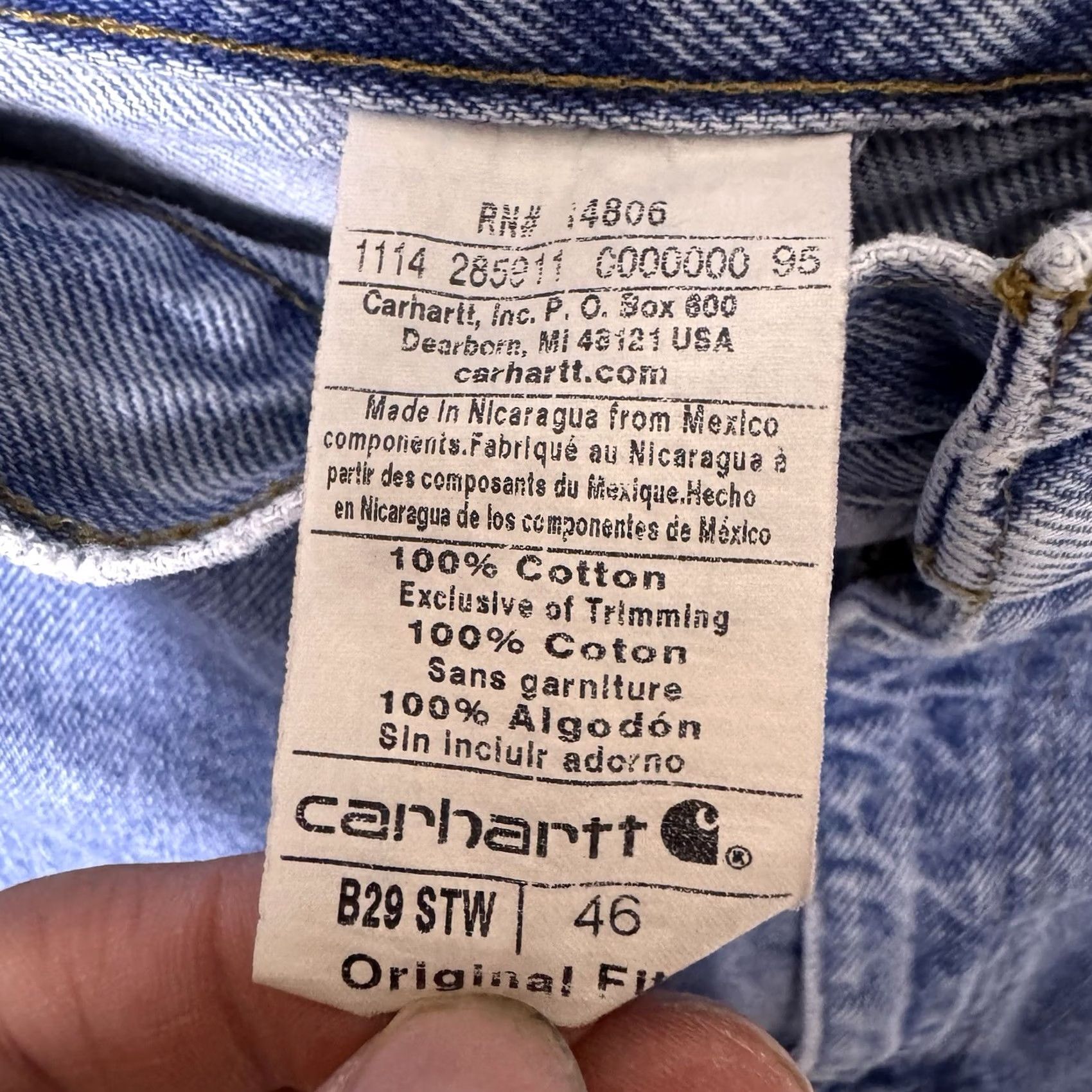 Carhartt Carhartt Jeans B29 STW Denim Carpenter Shorts Mens 44x8 Y2K Utility Fade Workwear Denim Size US 44 / EU 60 - 6 Thumbnail
