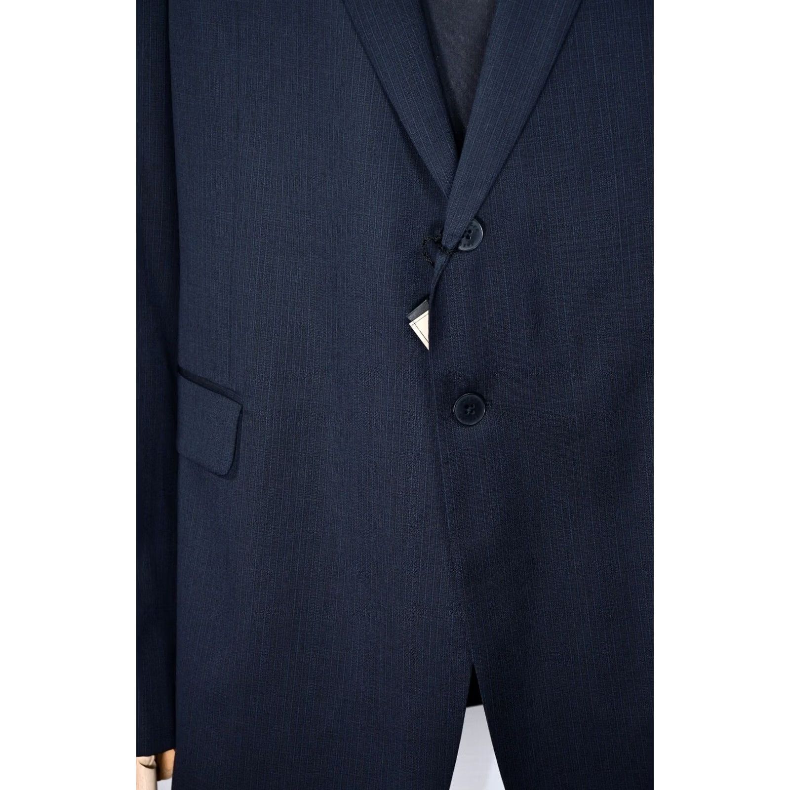 Jaeger Jaeger Men's Blazer Size 48L Blue Single Breasted Wool Check Size 48R - 5 Thumbnail