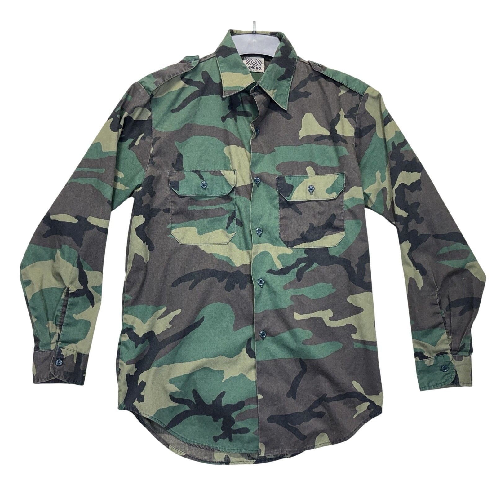 The Unbranded Brand Vintage Gung Ho Sz L Green Camo Military Button Shirt Size US M / EU 48-50 / 2 - 1 Thumbnail