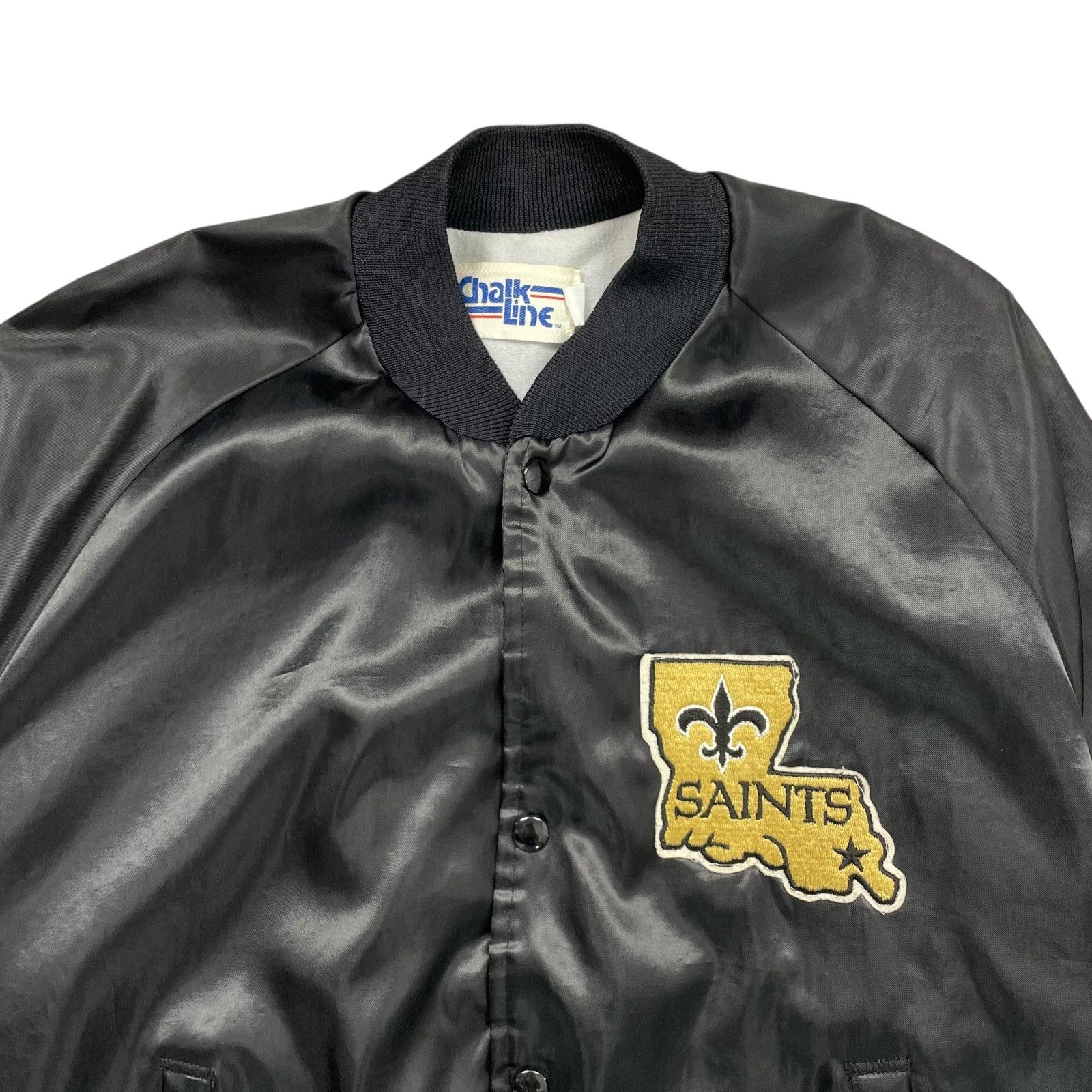 NFL VTG 90s NEW ORLEANS SAINTS CHALK LINE SATIN JACKET BLACK L Size US L / EU 52-54 / 3 - 2 Thumbnail