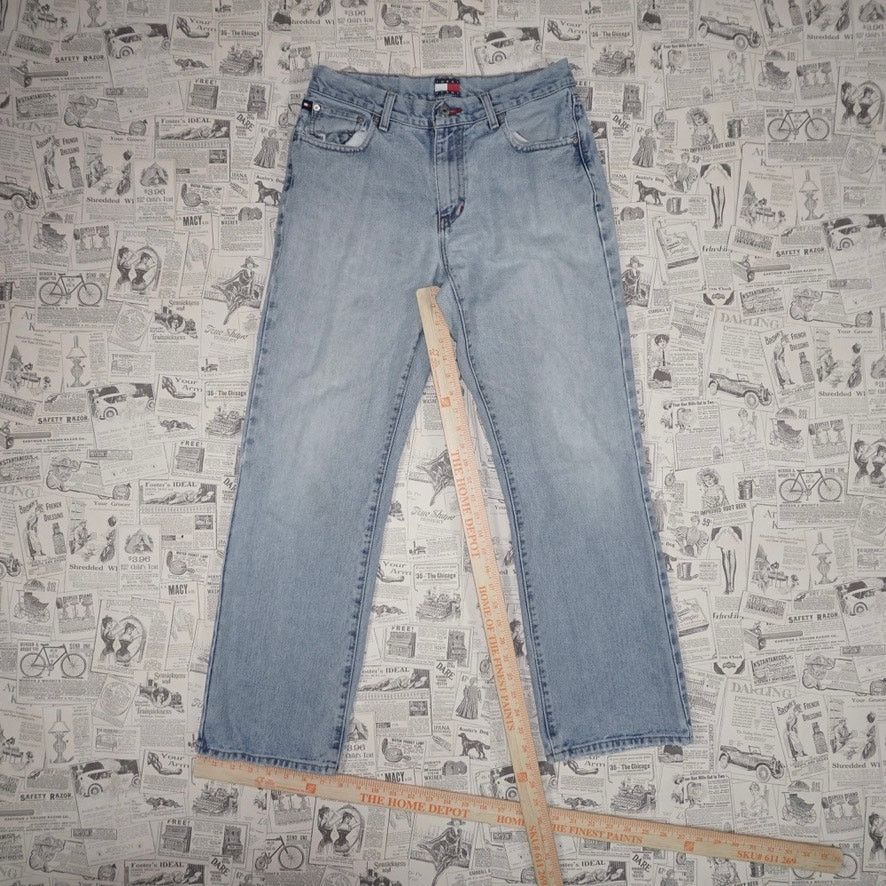 Tommy Hilfiger 30 - Vintage Y2K Tommy Hilfiger light wash baggy denim jeans Size US 30 / EU 46 - 4 Thumbnail