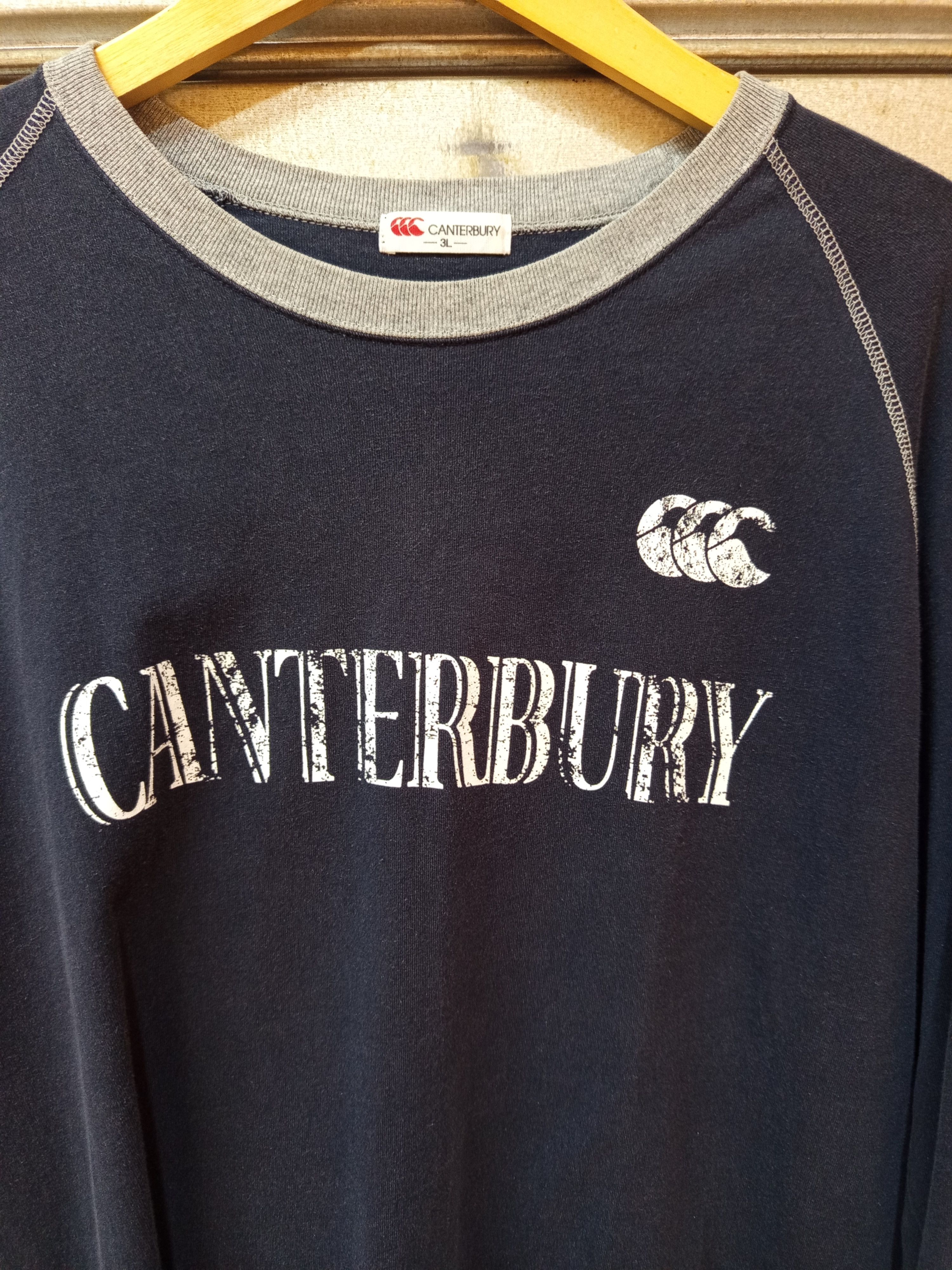 Canterbury of New Zealand Canterbury Raglan Long Sleeve Tee Big Logo Spellout Size US XL / EU 56 / 4 - 5 Thumbnail