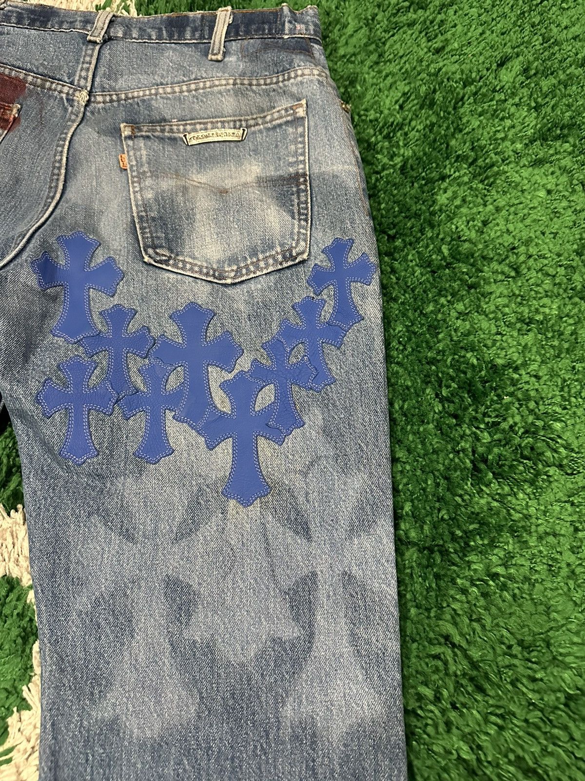 Chrome Hearts Chrome Hearts Levi’s Stencil Cross Patch Denim Size US 33 - 7 Thumbnail