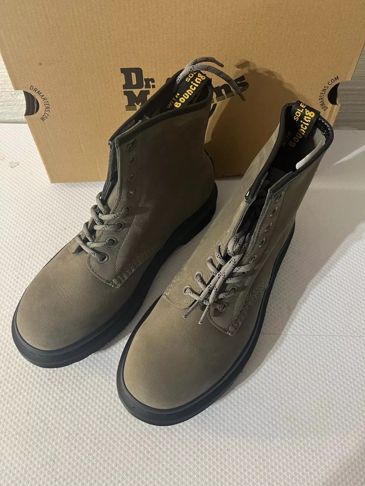 DR. MARTENS 1460 PASCAL MILLED NUBUCK LEATHER BOOTS