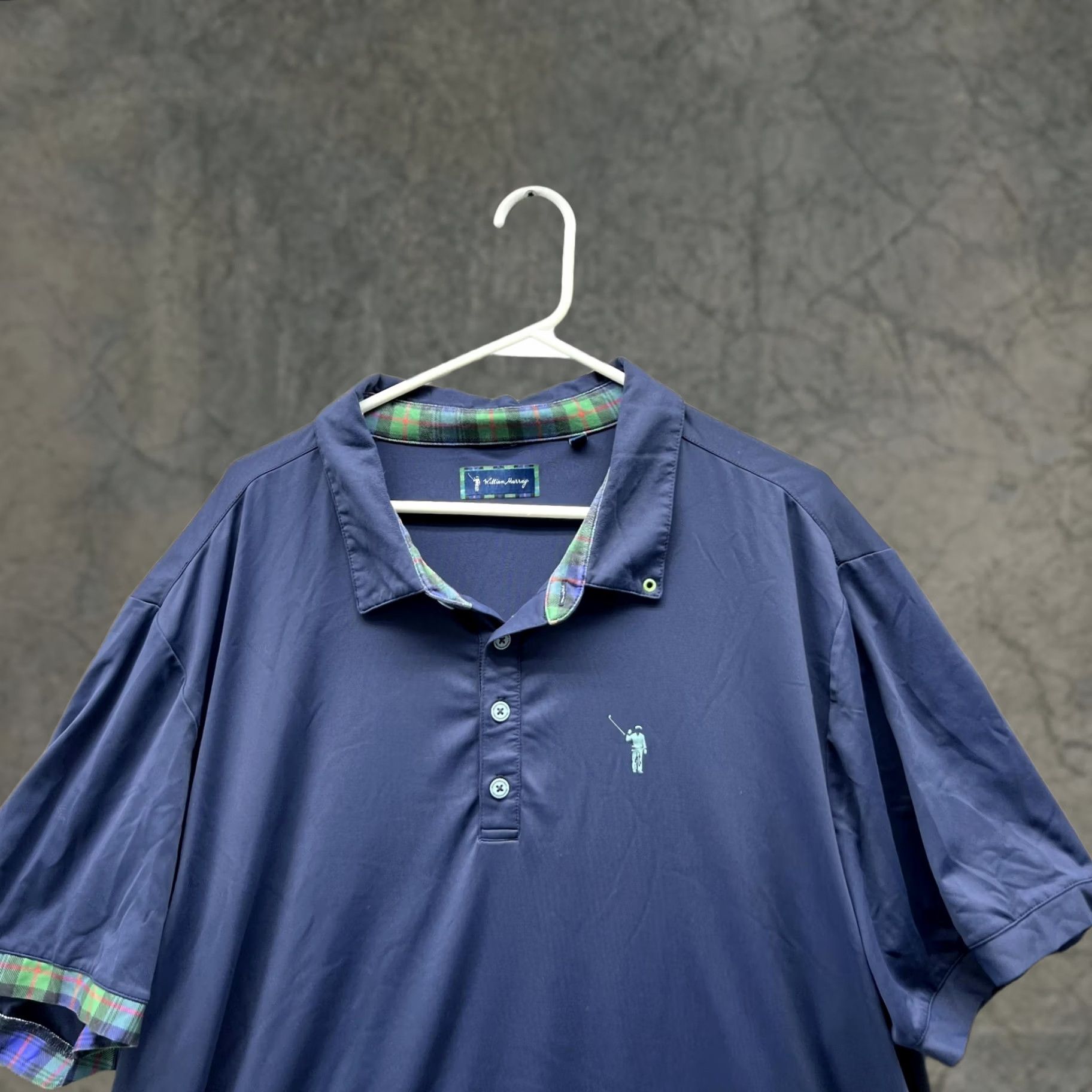 Vintage VINTAGE William Murray Polo Shirt Men XXL Blue Navy Polyester Logo Casual Preppy Stretch Shirt Size US XXL / EU 58 / 5 - 1 Thumbnail