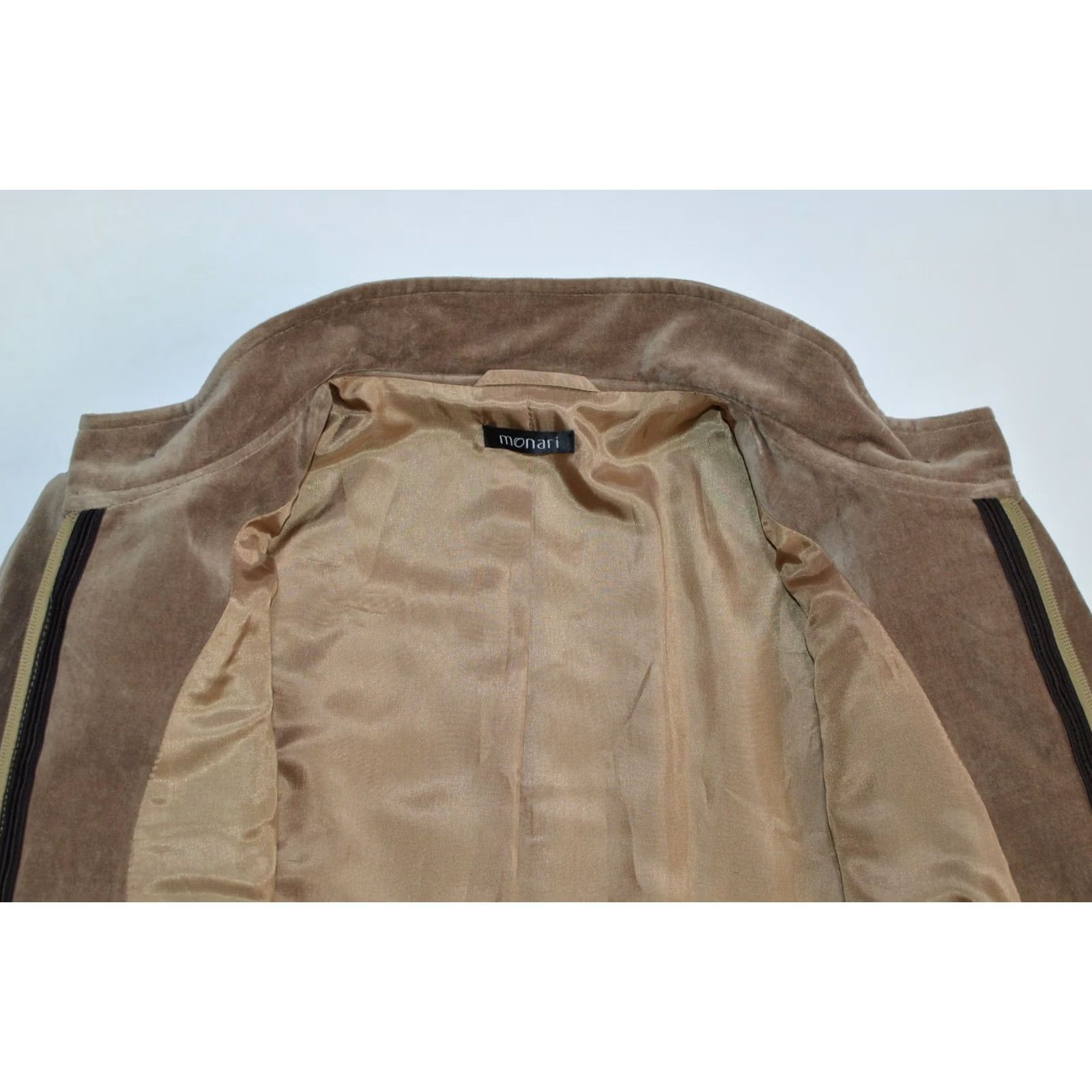 Vintage Wmns Monari Soft Cotton Full-Zip Jacket Blazer 819028 Size D 44 / GB 18 Brown Cotton Full Zip Jacket Womens 44 Blazer 819028 Size M / US 6-8 / IT 42-44 - 5 Thumbnail