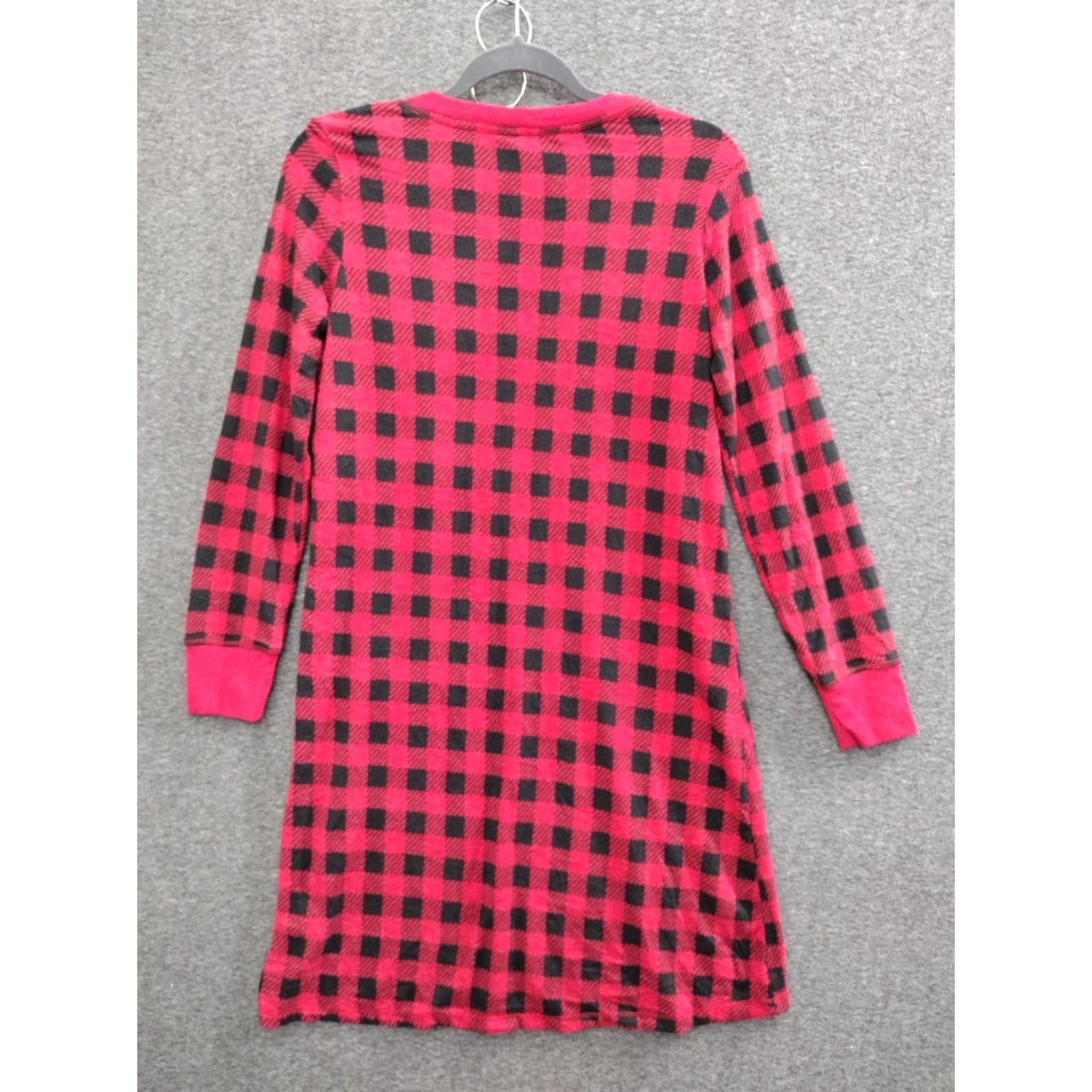 Vintage Clyn Intimates Plaid Red/Black Long Sleeve Sleepshirt Small Women's Shirt Simple Plaid Pattern Lightweight Chemise Sleepwear Season: All-Season Size S / US 4 / IT 40 - 2 Thumbnail
