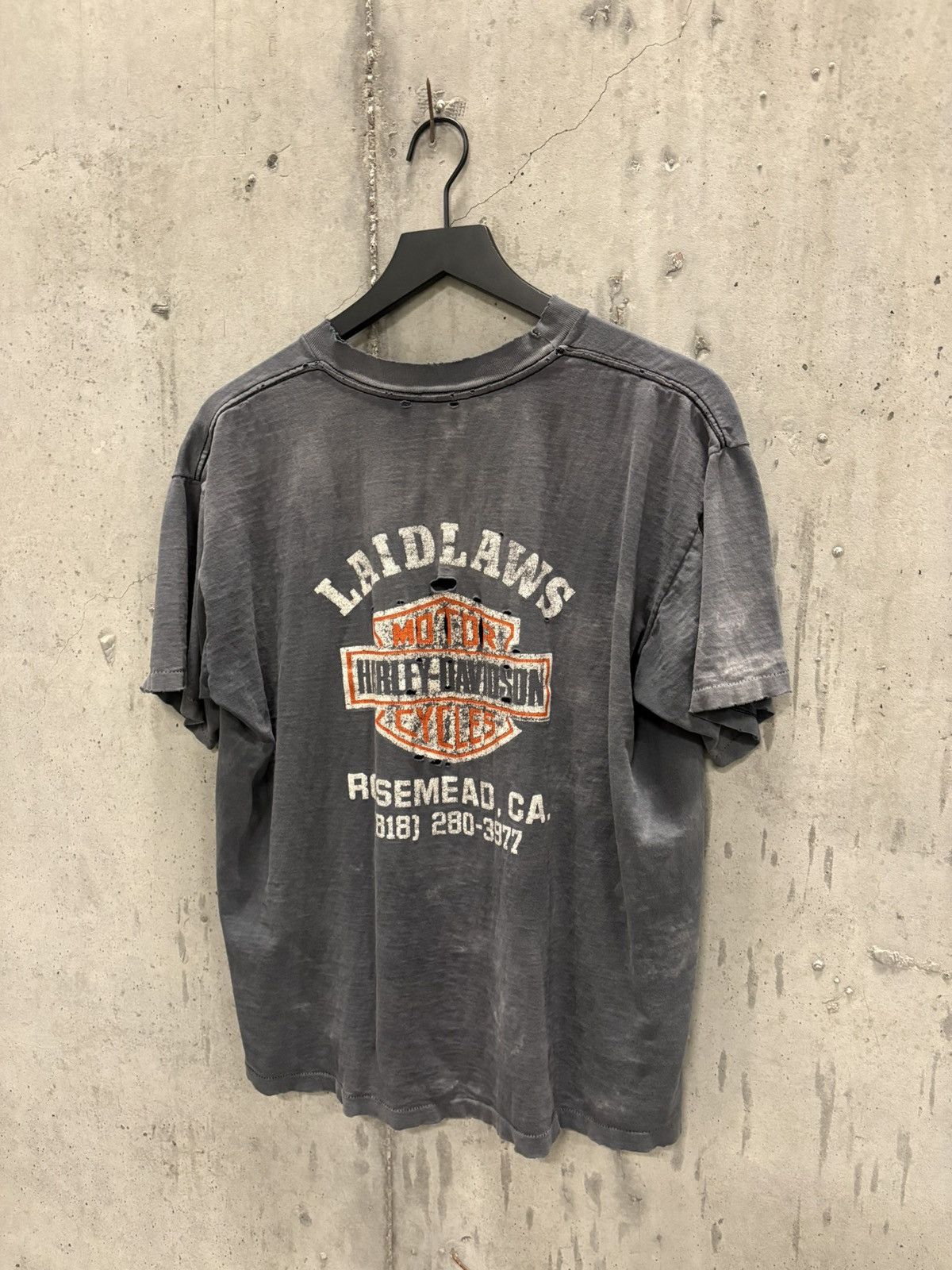 Harley Davidson Vintage Harley Flame Shirt Thrashed Faded Distressed Grunge Size US L / EU 52-54 / 3 - 6 Thumbnail