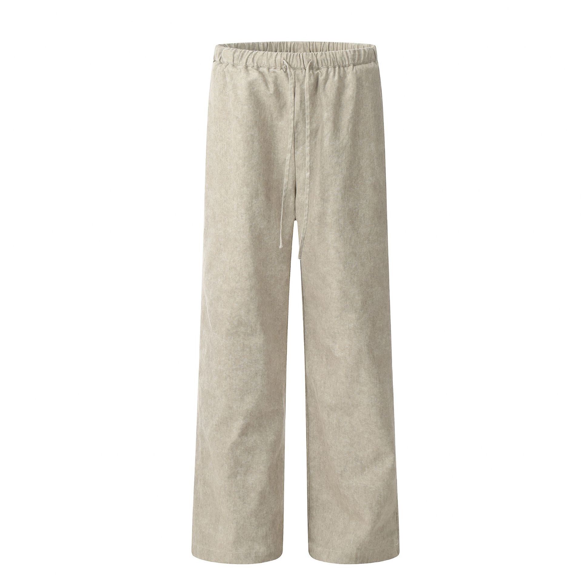 Japanese Brand × Jean Washed distressed loose straight lace-up linen casual jeans Size US 32 / EU 48 - 1 Thumbnail