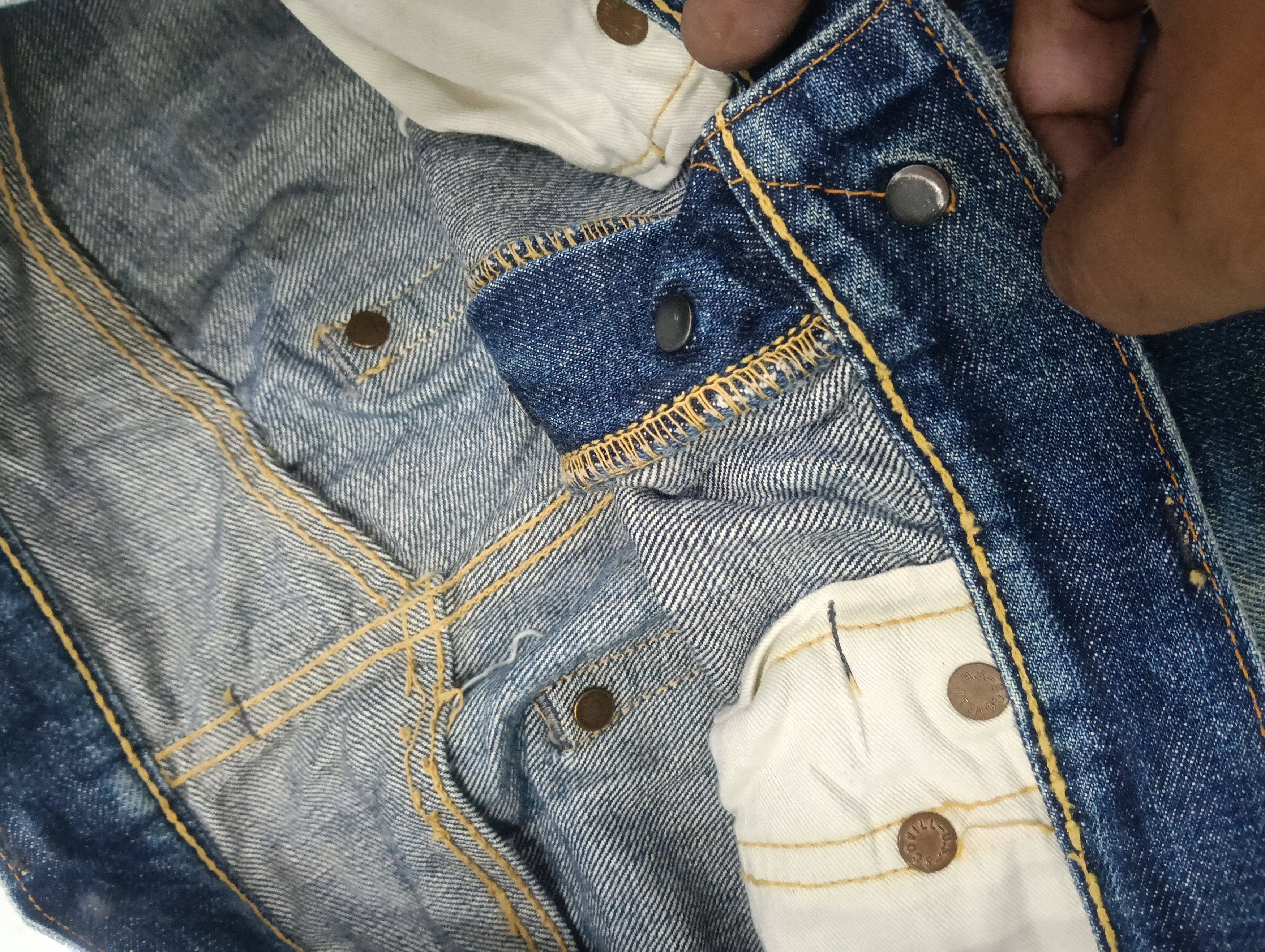 Skull Jeans by an Alchemist Sick Skull Jeans Selvedge Size US 31 - 10 Thumbnail