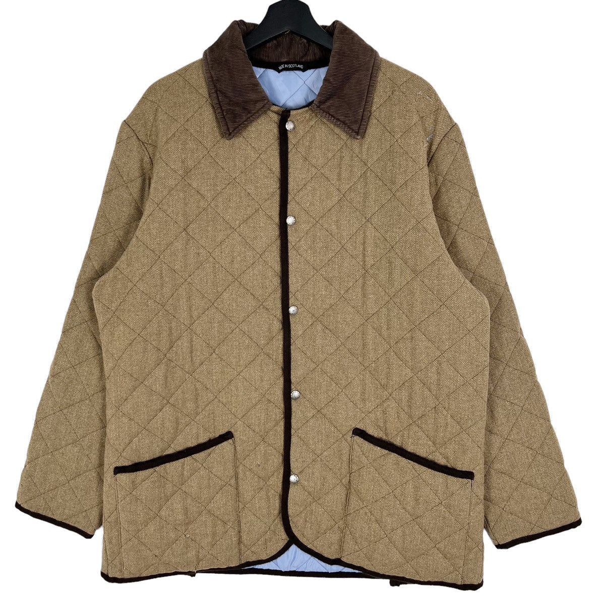 image of Mackintosh x Paul Smith Women’S Quilted Jacket in Brown, Women's (Size XL)